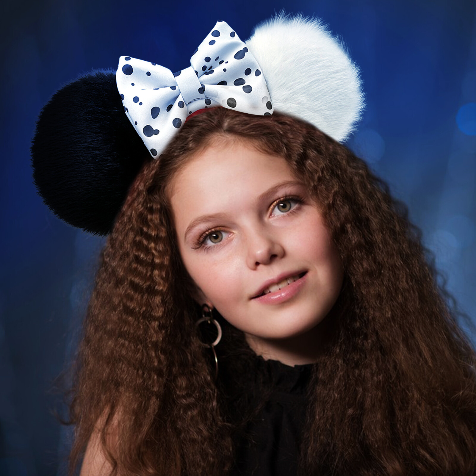 2024 Disney-Park’s 101 Dalmatians Cruella Devil Pom Pom Ears Headband US Stock