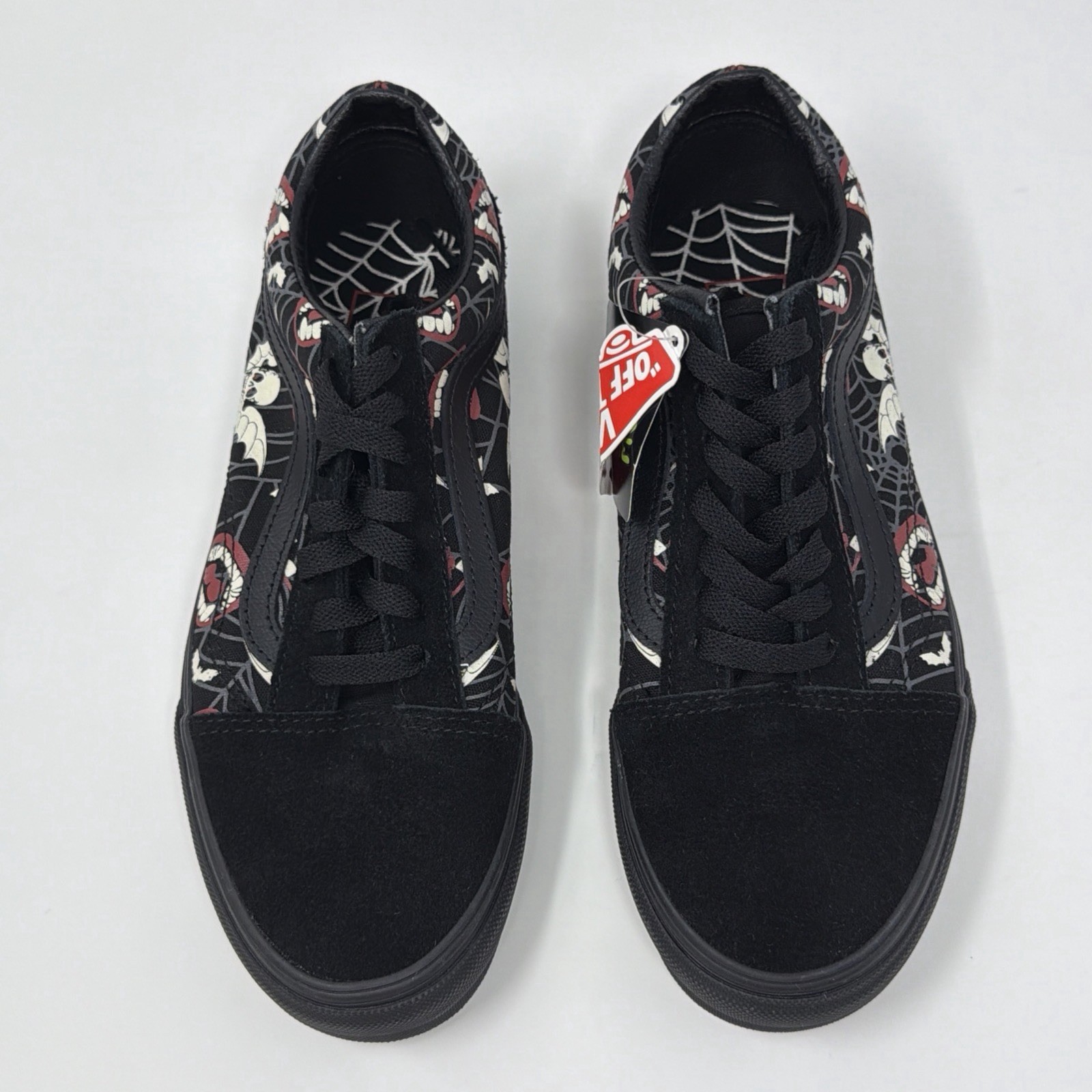 NWT Vans Old Skool Glow In The Dark Skull Vamp Men 6 Women 7.5 STORE MODEL