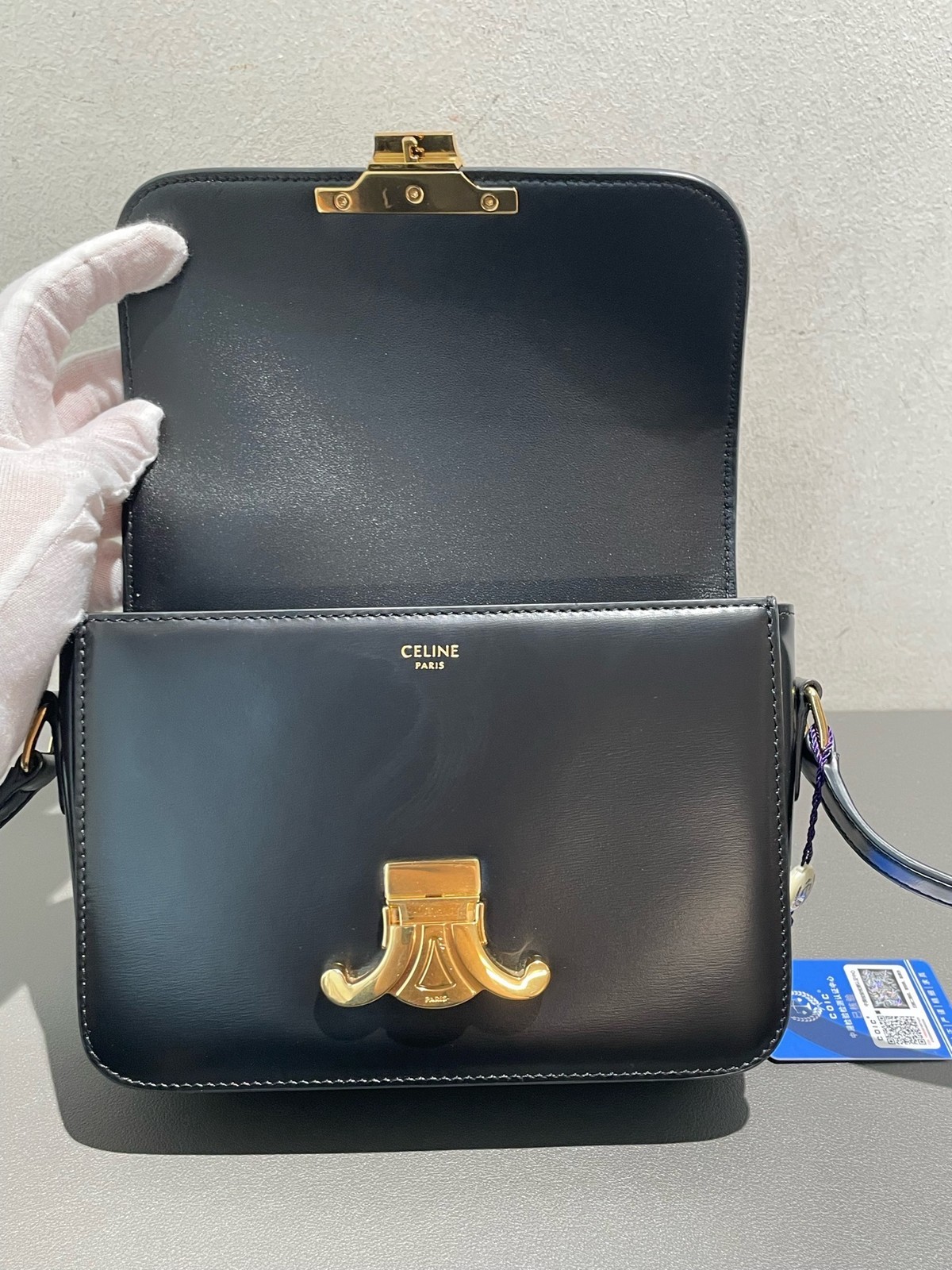 Celine Pre-Owned Authentic Saddle Bag 18*15cm Leather Free Tracked Shipping
