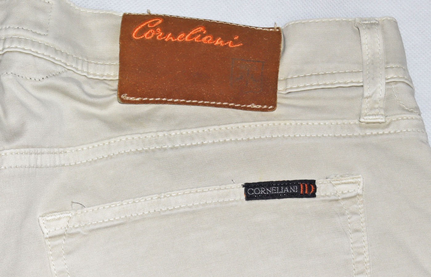 Corneliani ID Luxury Denim Men’s Chino 5 Pocket Straight Made In Italy Size 38