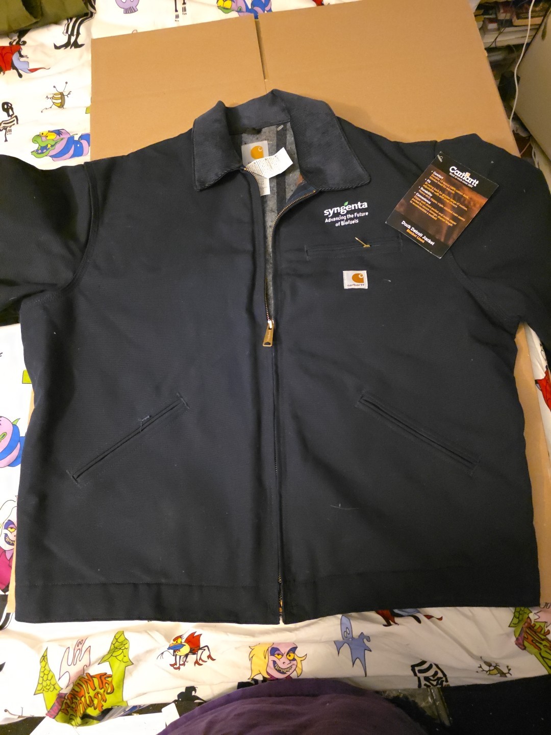 Carhartt Men’s J01 BLK Detroit Chore Duck Jacket Blanket Size 48 Nos See Pics
