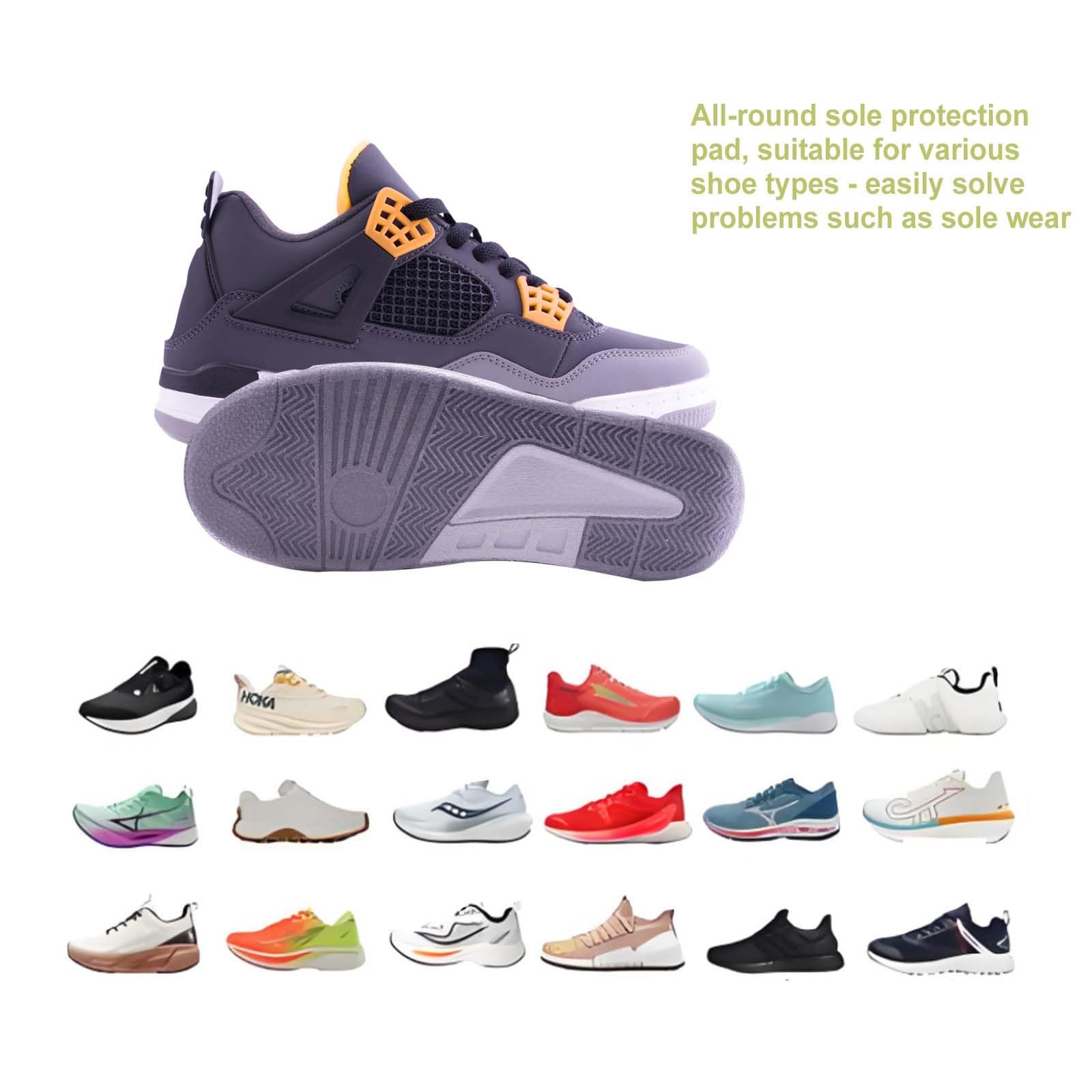 Sole Protector for Sneakers 4 Pack Non Slip Wear Resistant Crystal Clear 3M Sol