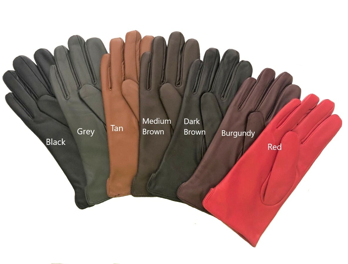 Womens Genuine Nappa Sheepskin Leather Lined Gloves