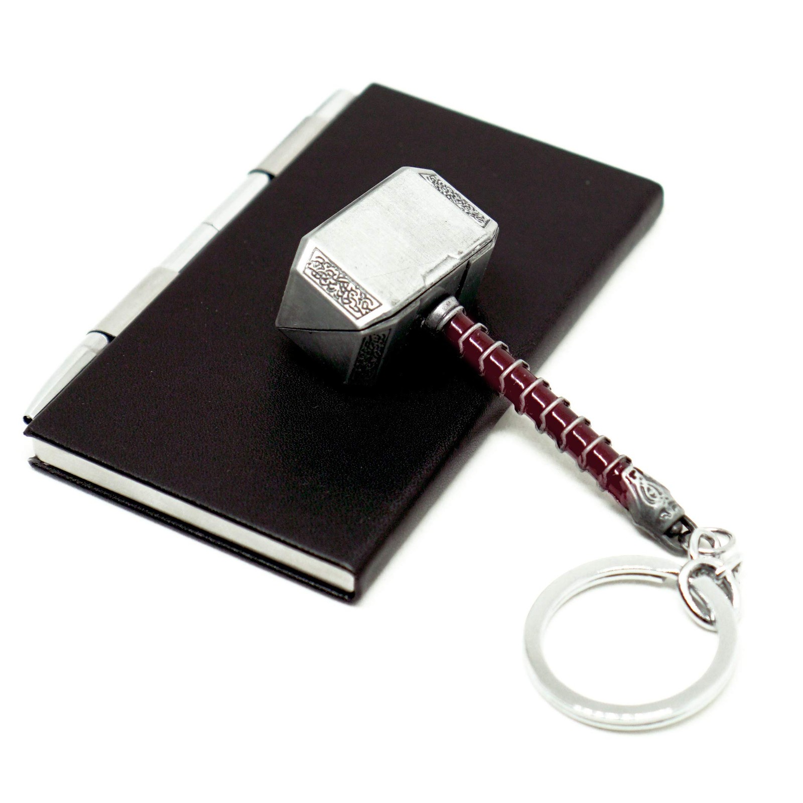 365Home 2-Pack Hammer Keychain and Axe Keychain, Cool Gifts for Small, Silver