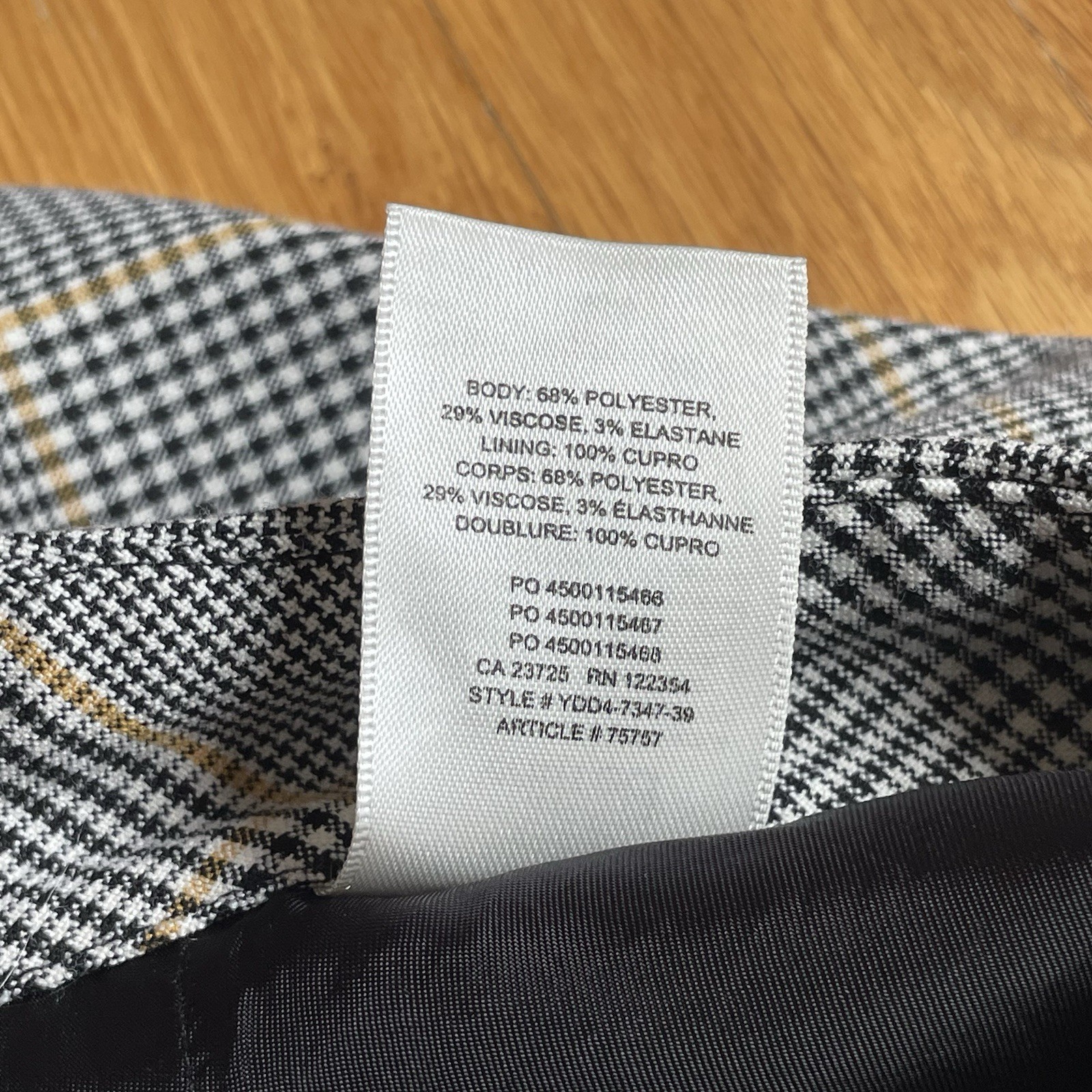 Wilfred Aritzia Plaid Mini Skirt Women’s Size 4 Gray Black Lined Career