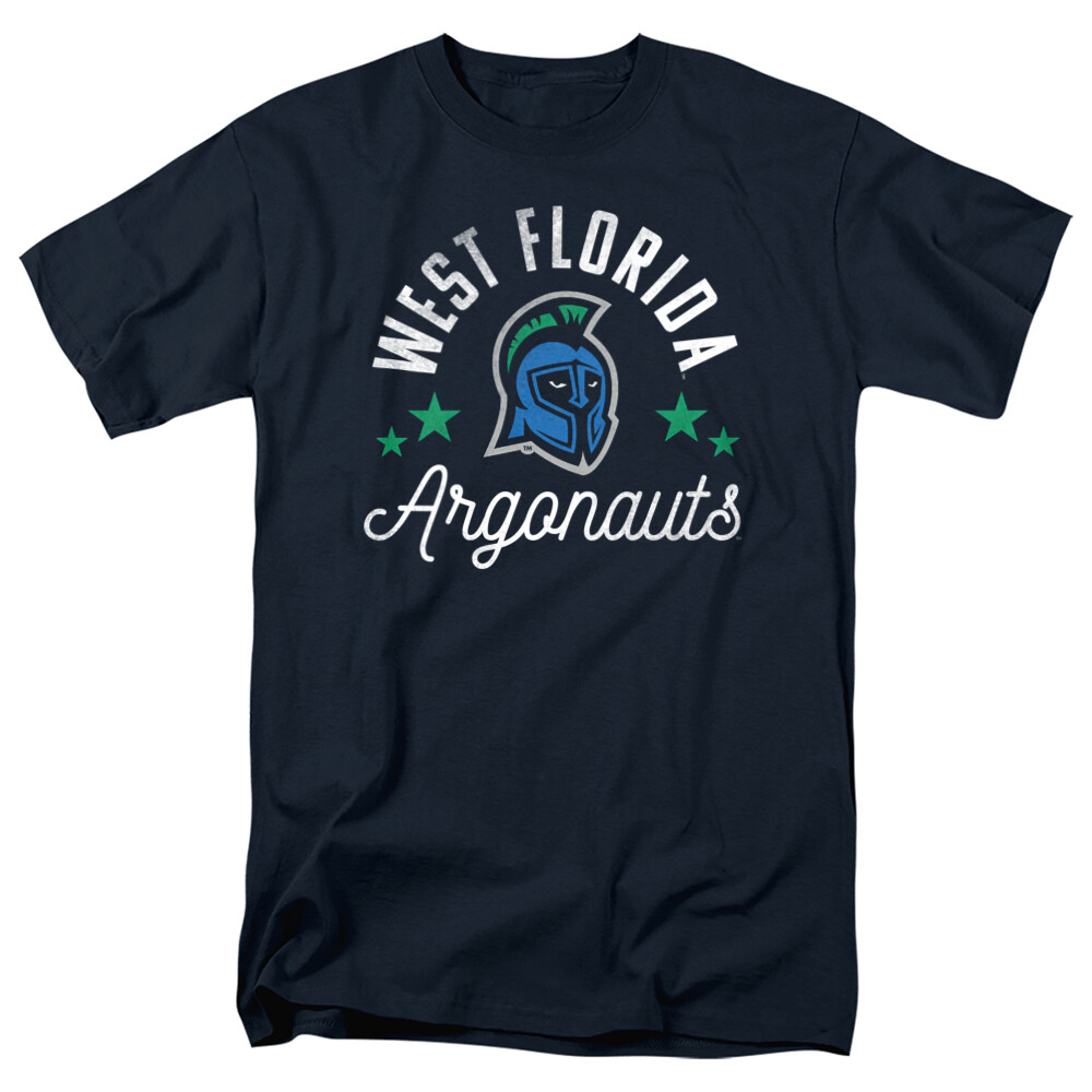 University of West Florida Adult T-Shirt Argonauts, Navy, S-5XL
