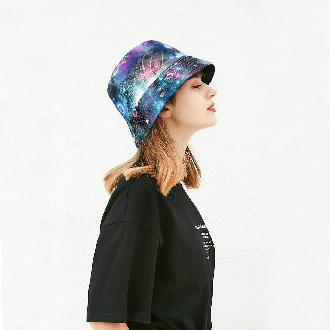 Unisex Bucket Hat Beach Sun Hat Aesthetic Fishing Hat for Men Women Teens, Rever