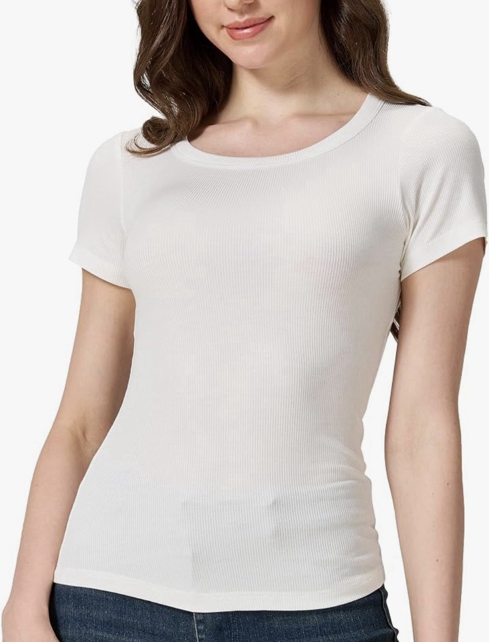 BAMBOO COOL Women’s Size Small Ribbed Crew Neck T-Shirt Slim Fit Base Layer NIB