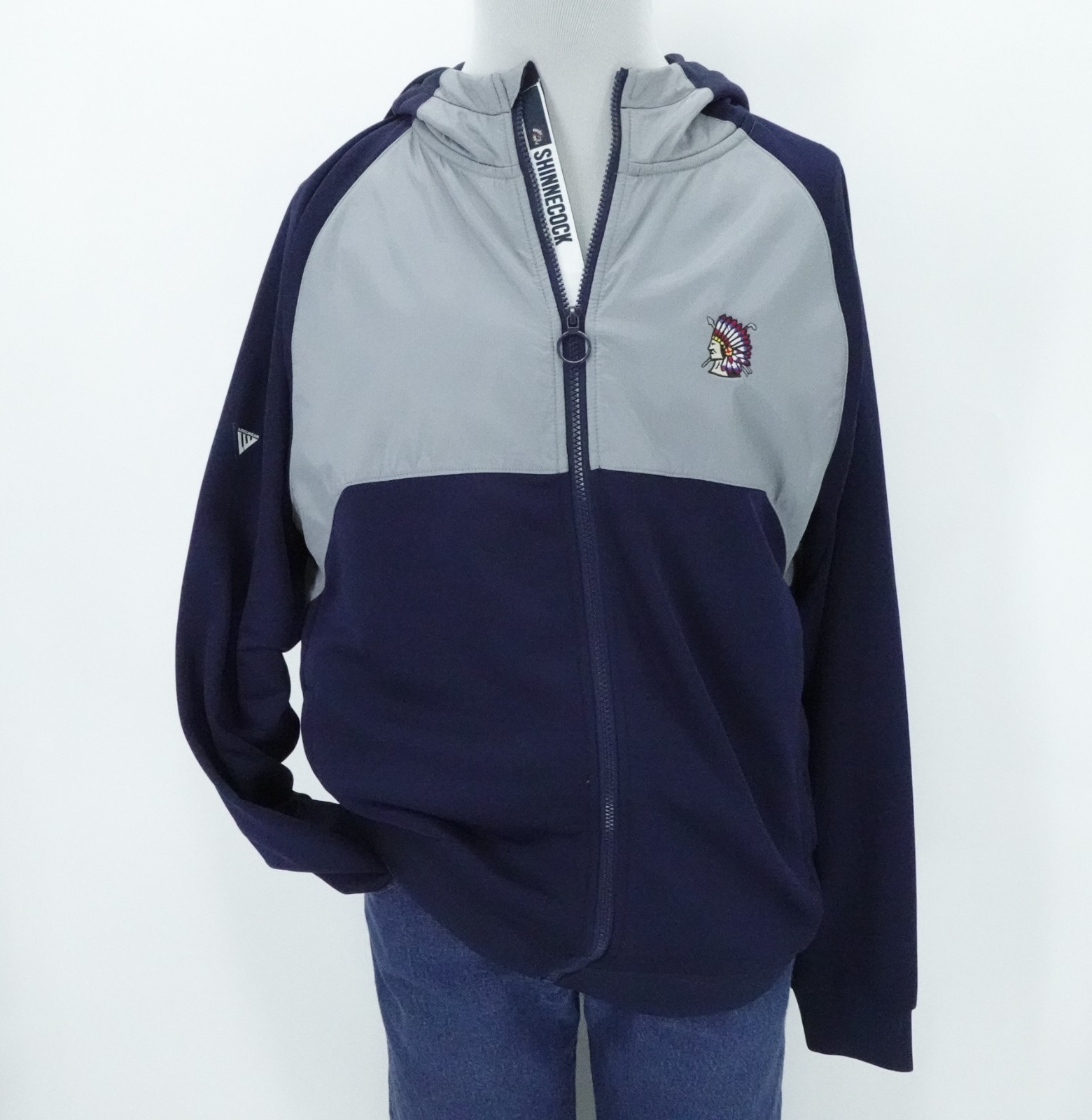 Shinnecock Golf Club Carver Jacket Mens Medium Gray Navy Full Zip Performance