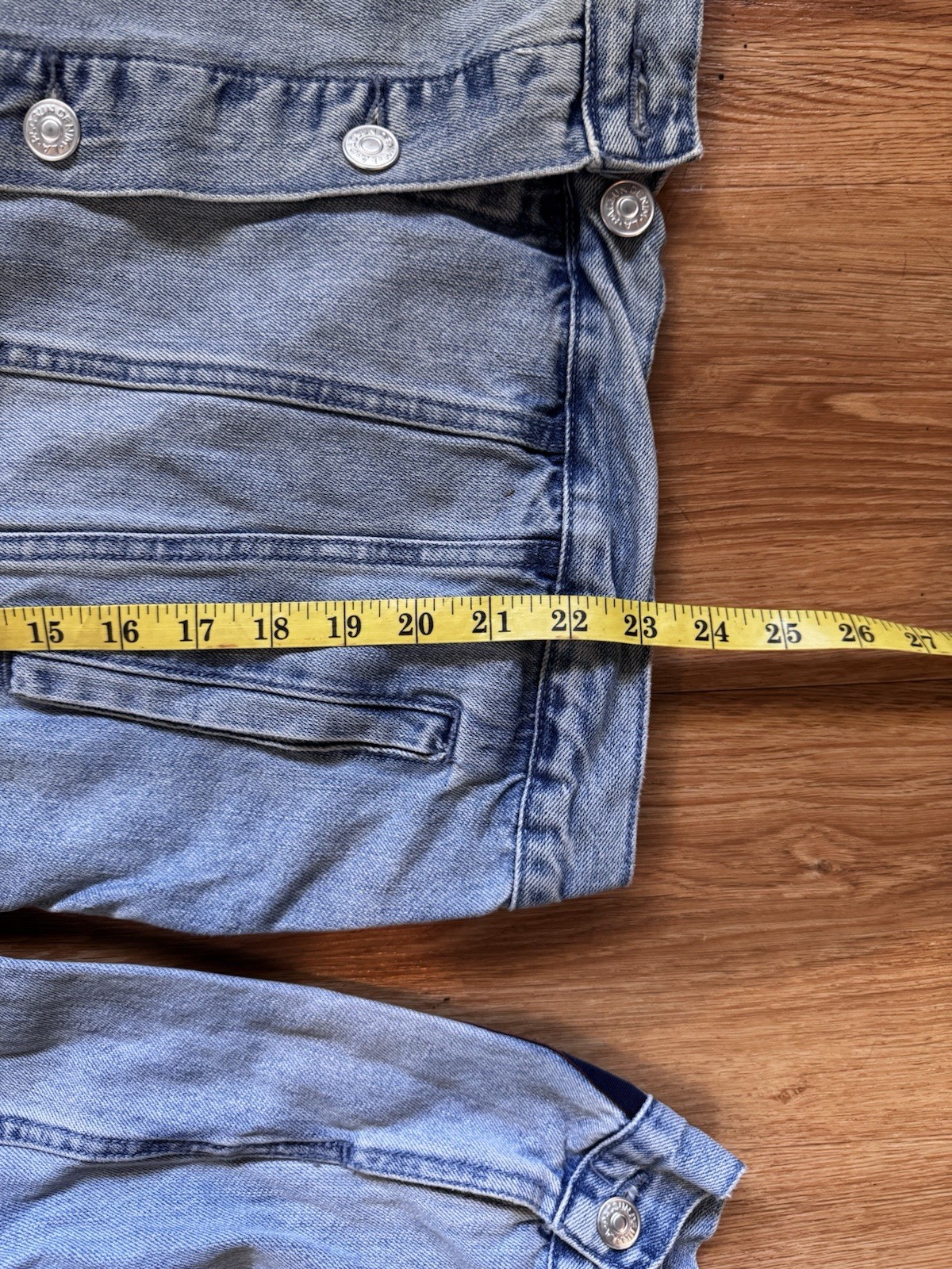 Pacsun Light Blue Denim Jacket With Stripes – Medium