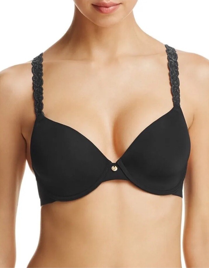 Natori 731080 Rose Dream Custom Coverage Underwire Bra Black New Size 36G