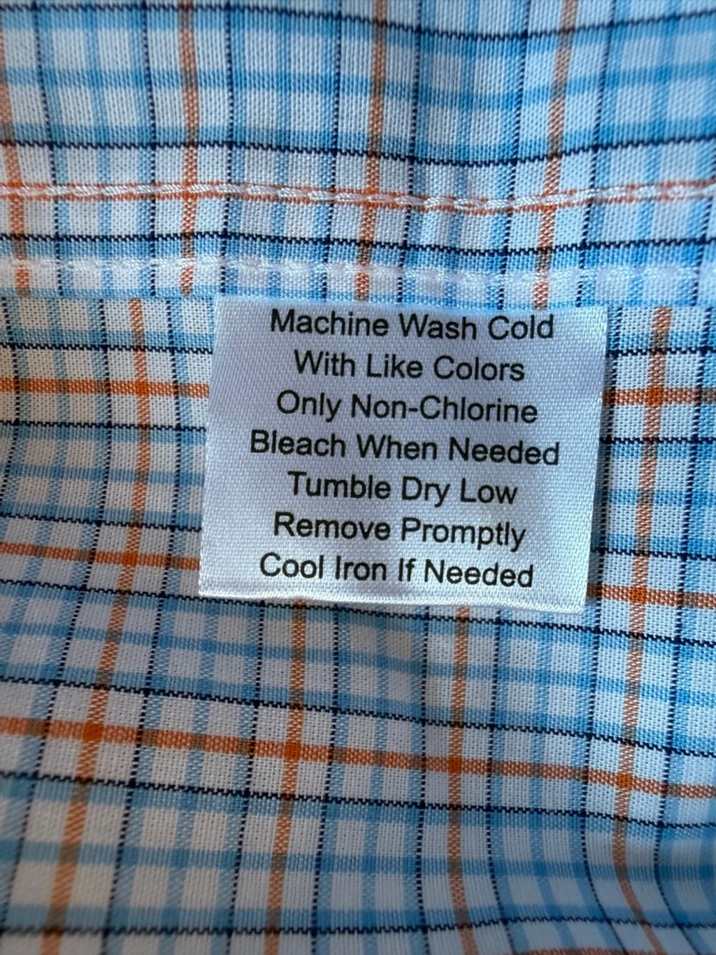 JOS. A. BANK Casual Button Down Shirt XLT Blue Orange Plaid NWT