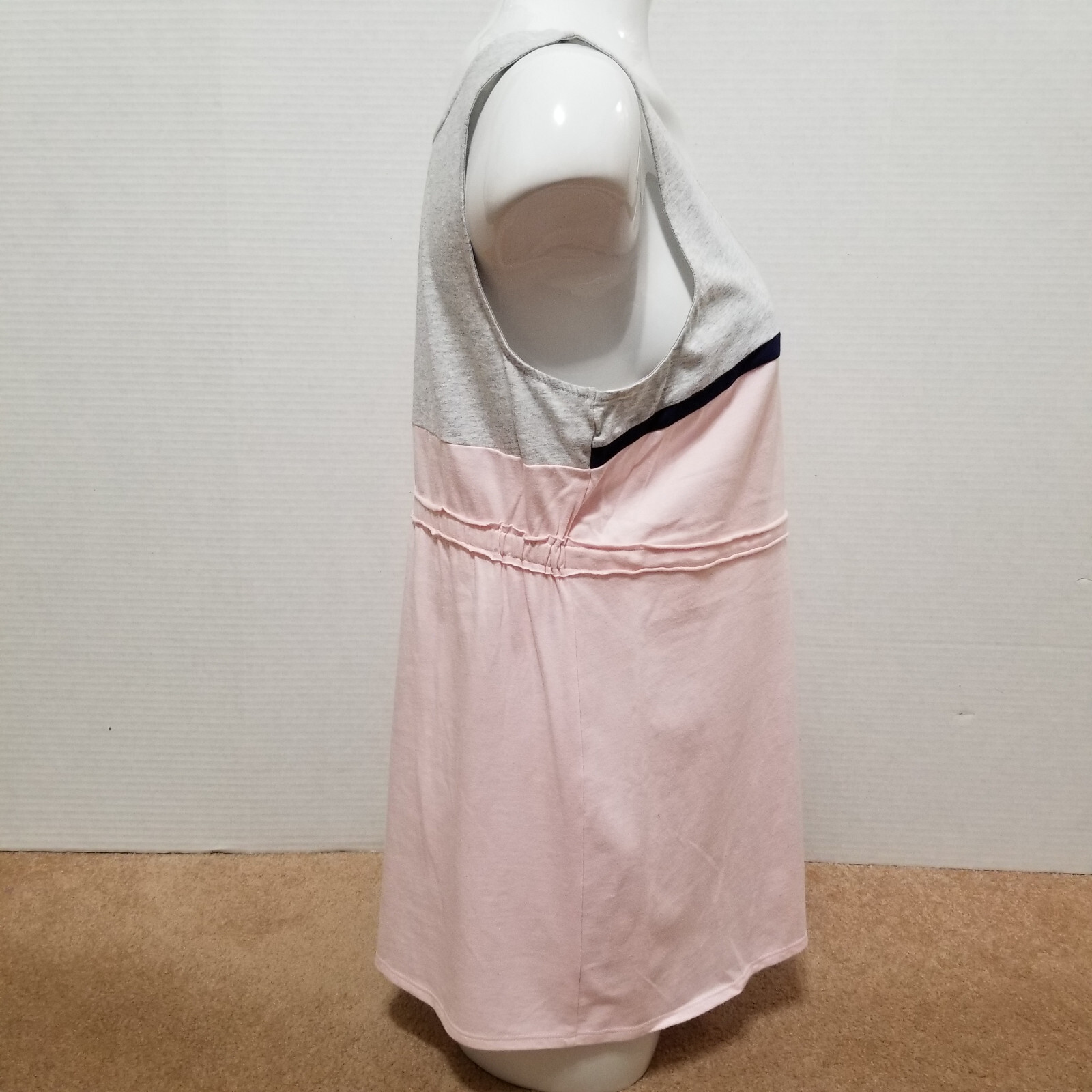 Simply Vera Vera Wang top Large tie front tank sleeveless colorblock
