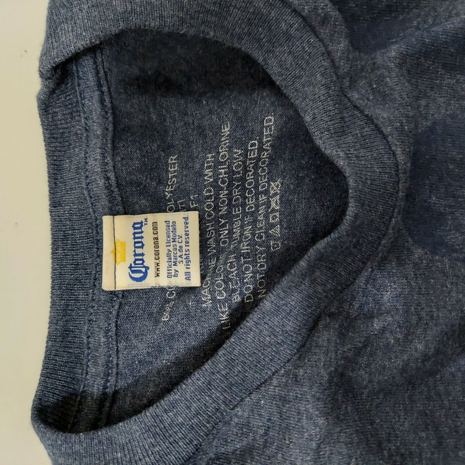 Corona Extra Athletic T-Shirt Blue 1925 Licensed Beer Merch Mens Size Small