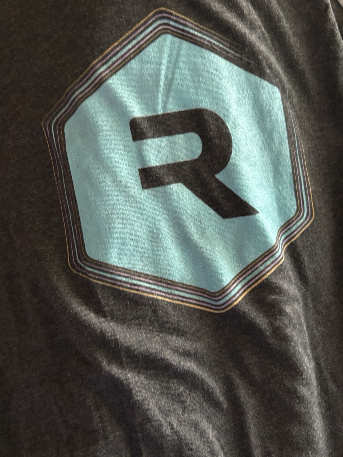 Revolution Cannabis Raglan Baseball Tee XL Navy Gray 3/4 Sleeve Logo NWOT