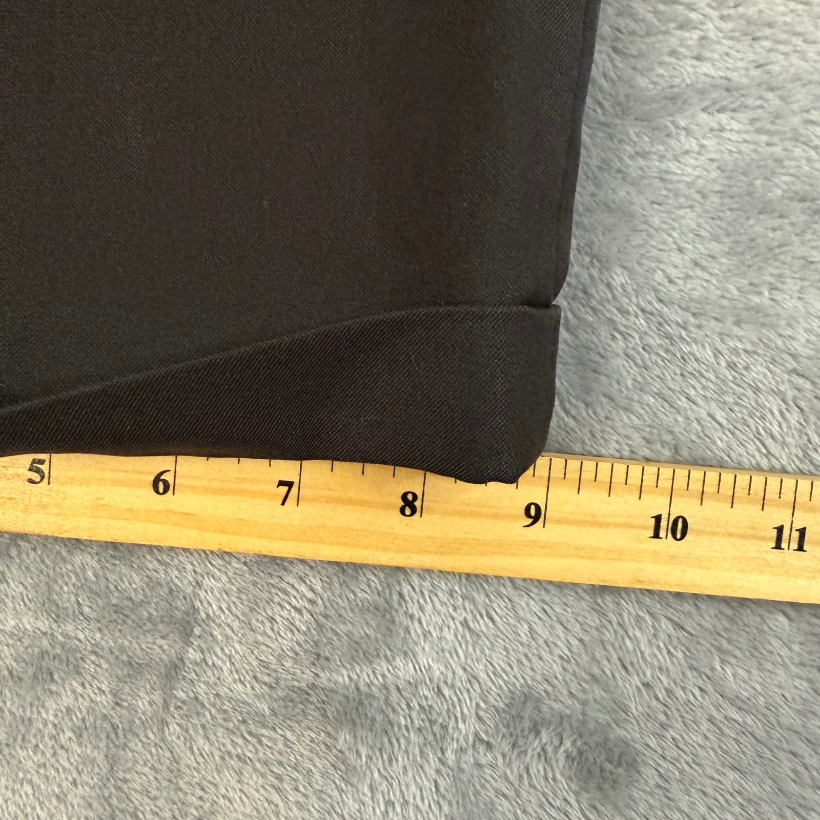 Haggar Premium Mens 38×29 Pleated Cuffed Dress Pants Black WPL 386 CA36738
