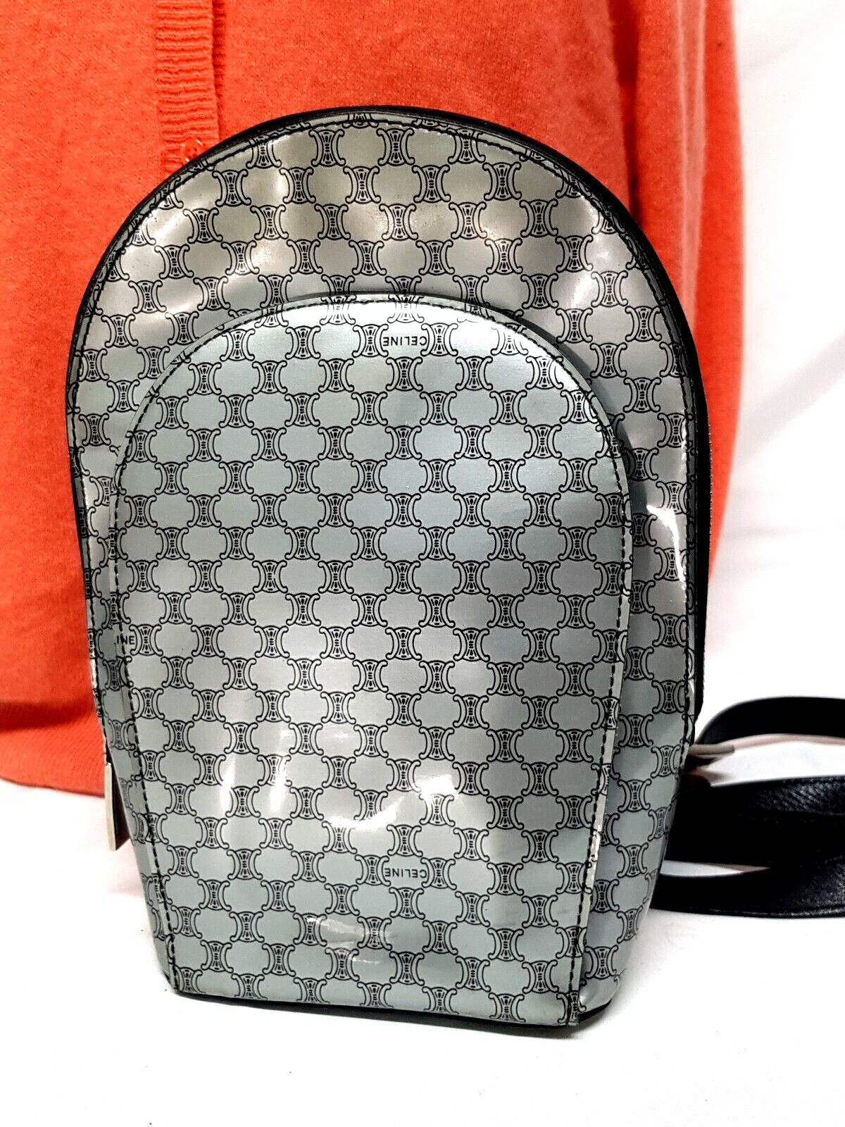 CELINE MACADAM GRAY PVC MINI BACKPACK