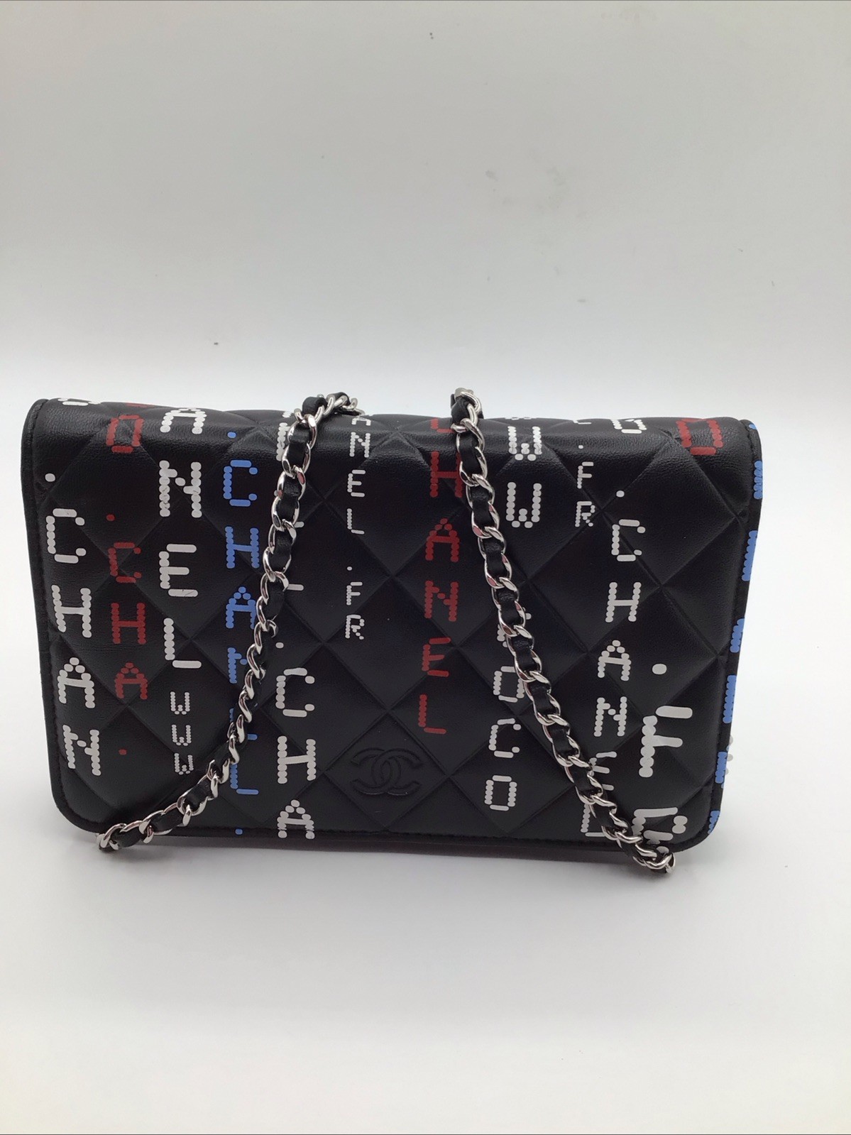 Chanel Matelasse Chain Wallet Black Leather