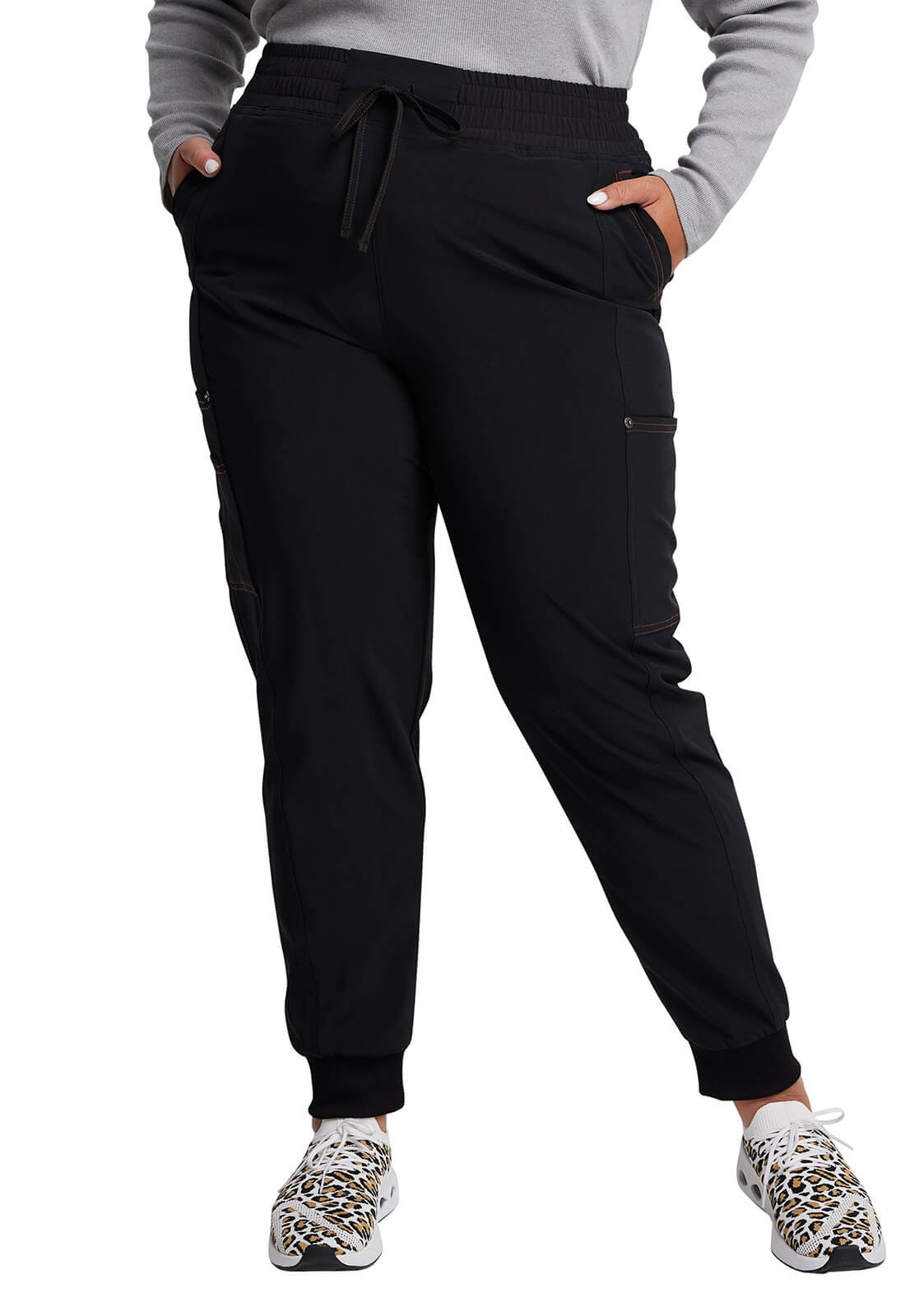 Lot of 3 Dickies Riveting 7 Pocket Scrub Jogger Pants DK247T Black Small TALL
