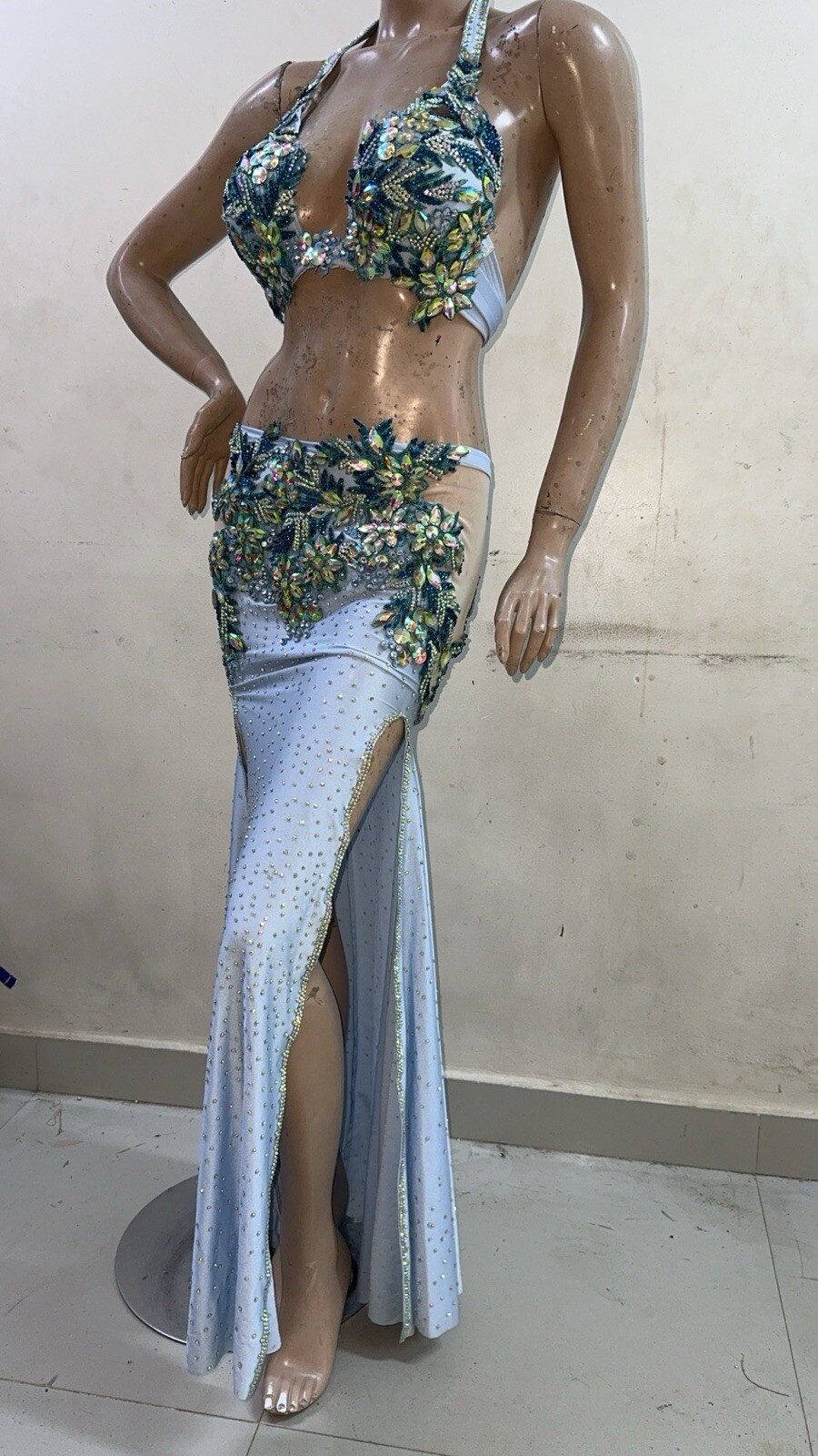Costume Belly Dance Egypt bra & skirt & accessories orginal handmade