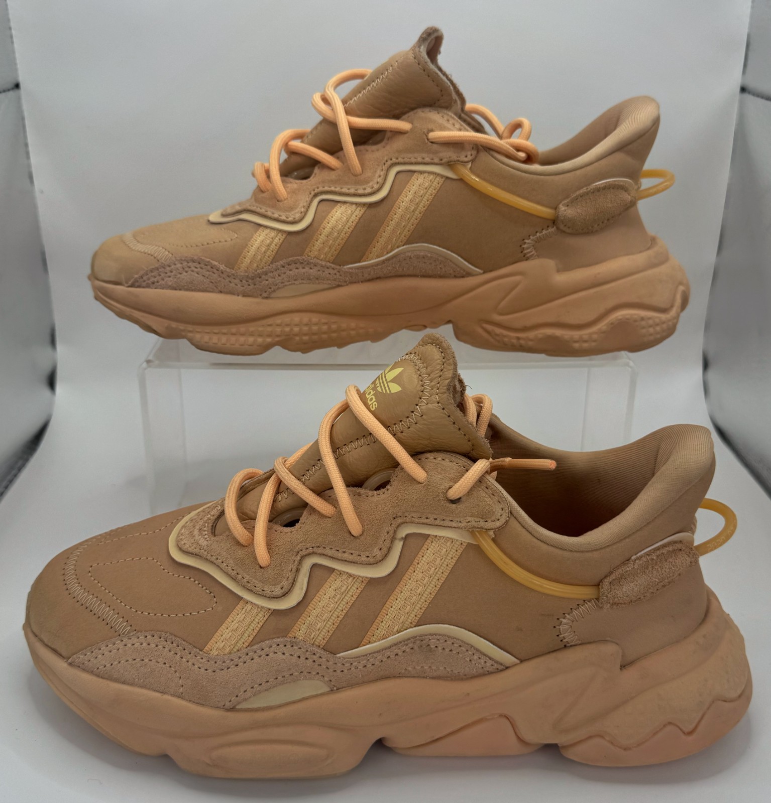 Adidas Ozweego Glow Orange Pale Nude Chunky Sneakers US Men 5.5 Womens 7 FZ1962