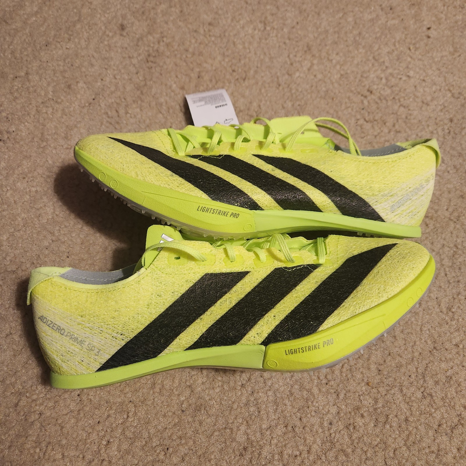 adidas Mens Cleats Size 9.5 Adizero Prime SP 3 Strung Lucid Lemon Black IH5800