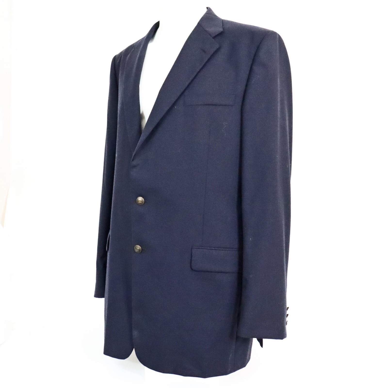 Mens Extra Long Blazer Size 44 Hickey Freeman Collection 44XL Brass Metal Button