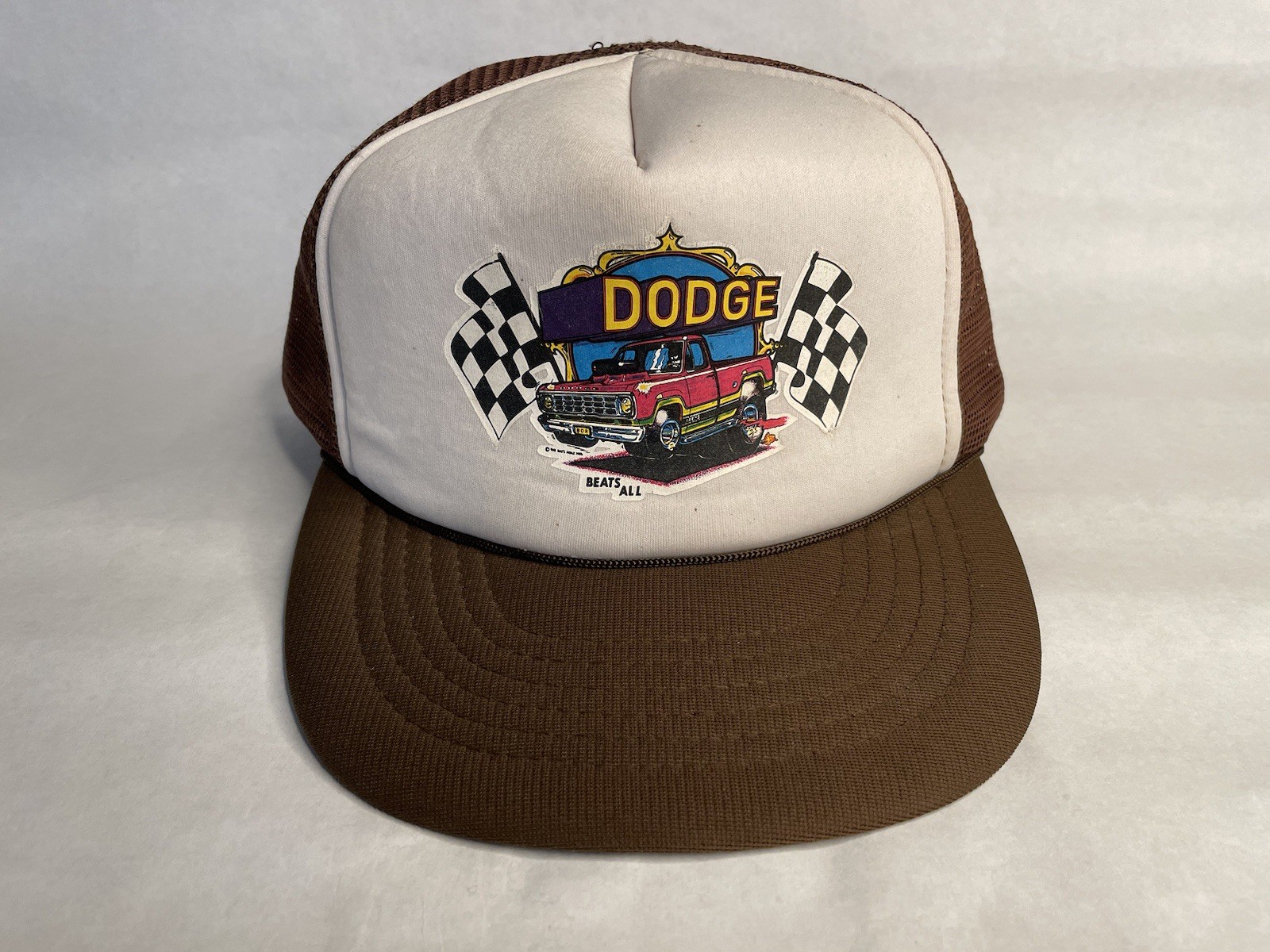 Rare Vintage Dodge Truck Trucker Hat 74 75 76 D100 Tin Grille First Generation