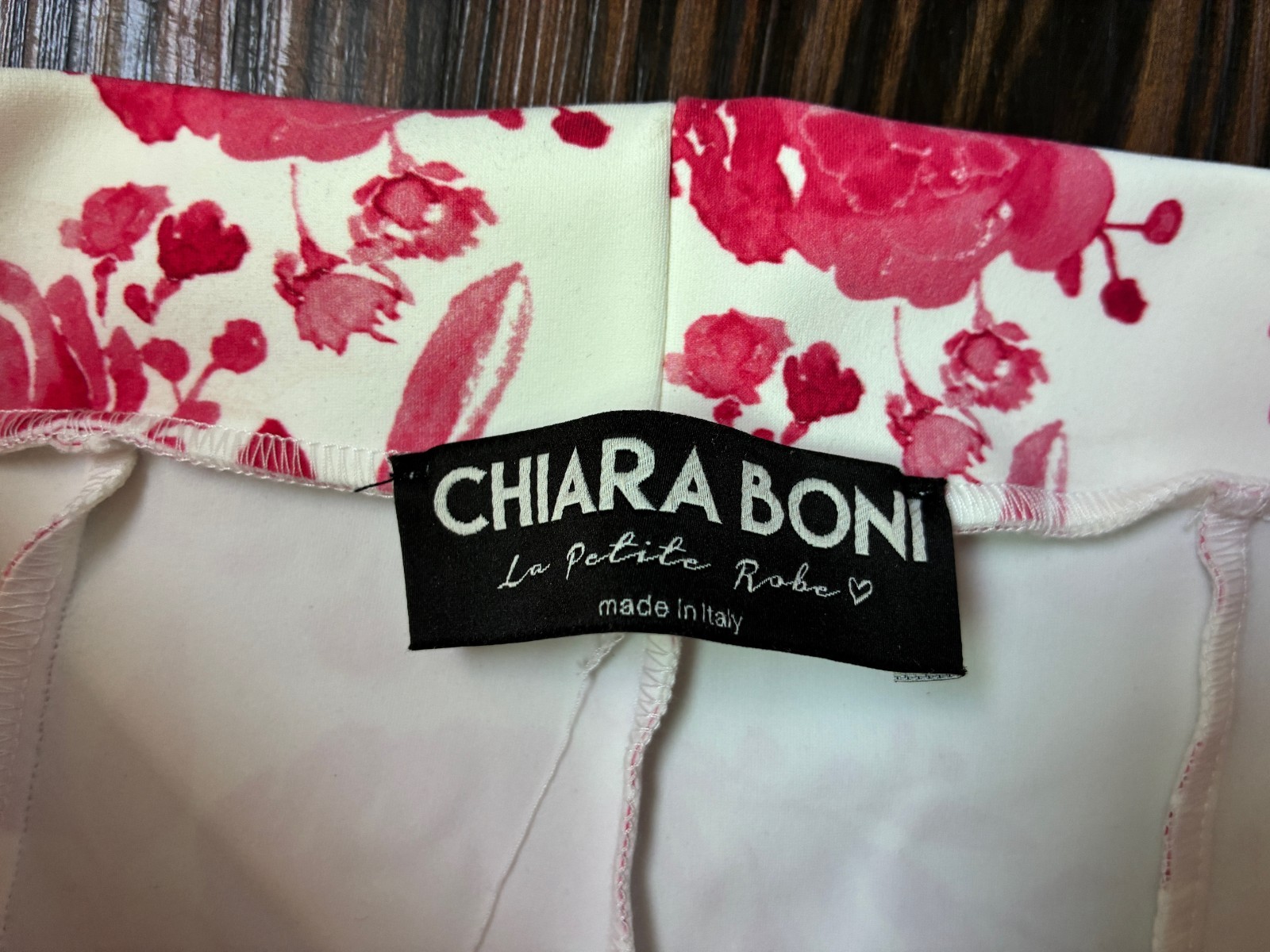 Chiara Boni La Petite Robe Pants Womens IT 40 Pink Floral Stretch Bootcut Italy