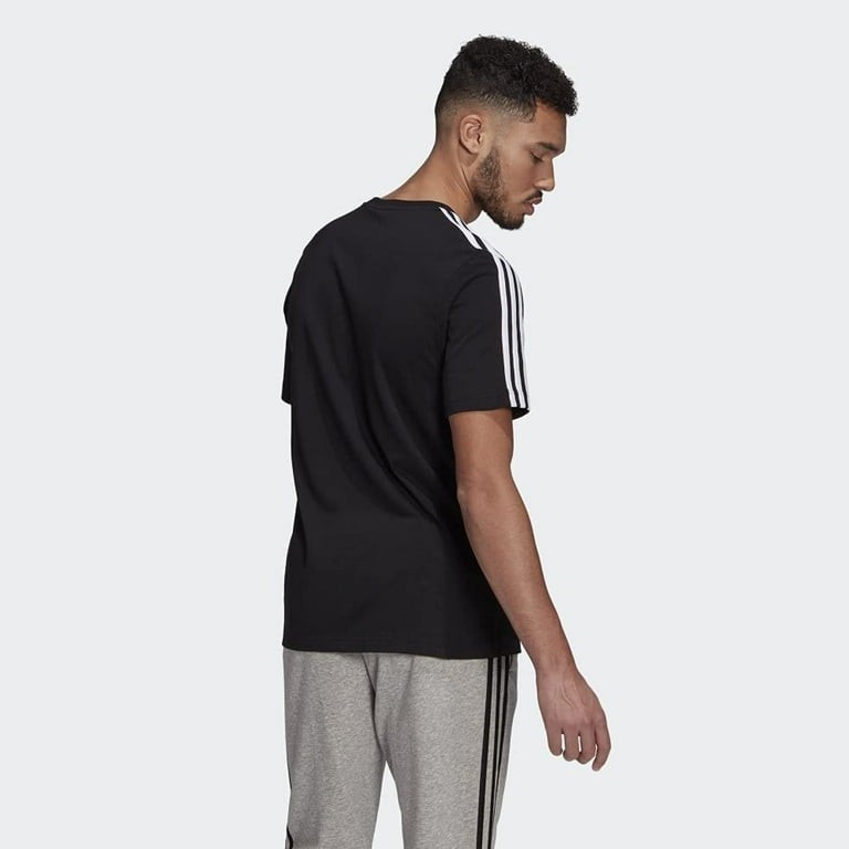 ADIDAS Men’s Essentials 3-Stripes Tee Black / White