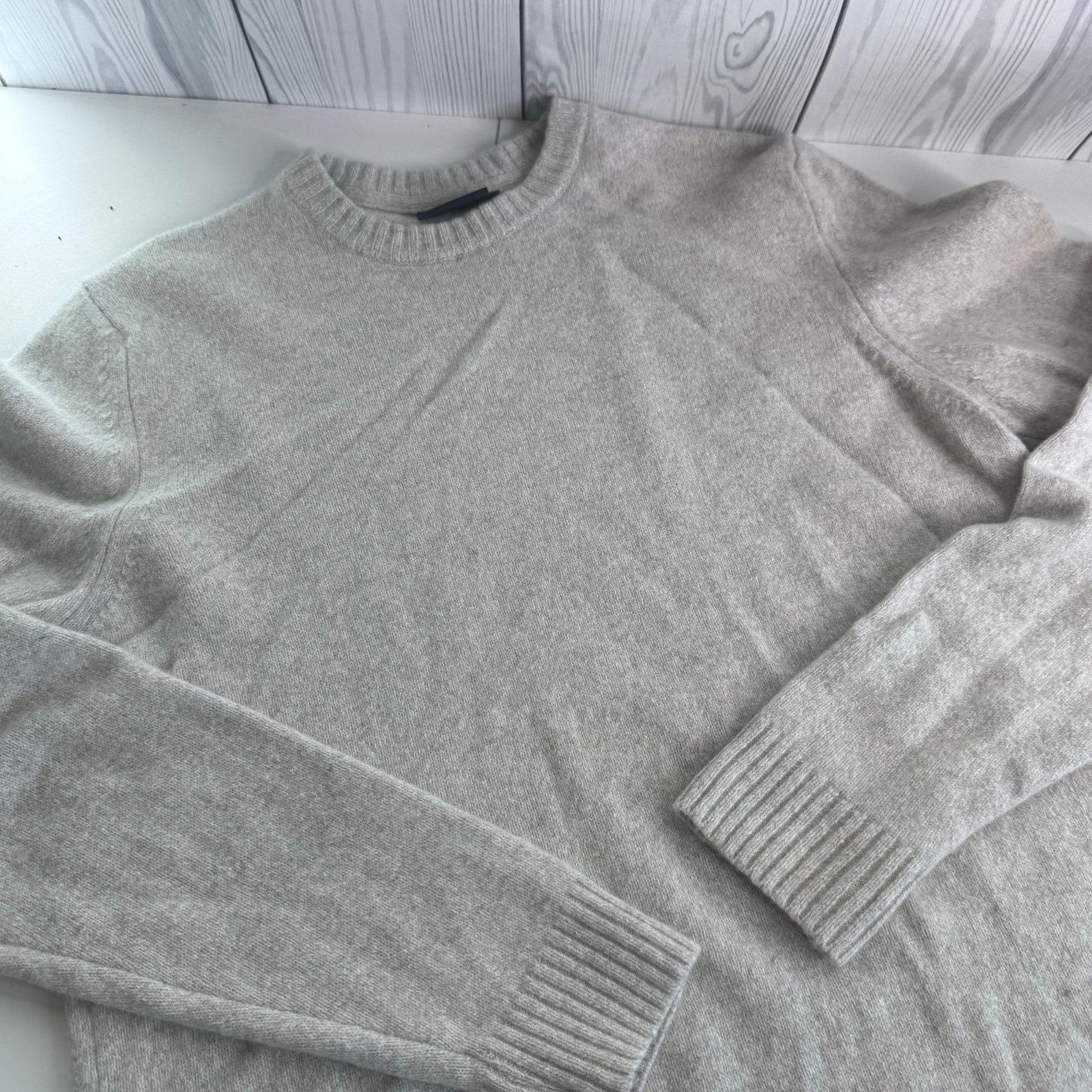 Holebrook Sweden Women’s Crewneck Sweater 2XL Beige Long Sleeve Wool Blend