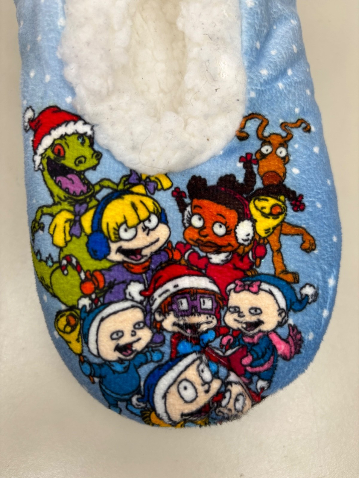 Nickelodeon Fuzzy Babba Slipper Socks Rugrats in the Snow Size S/M Adult Women’s