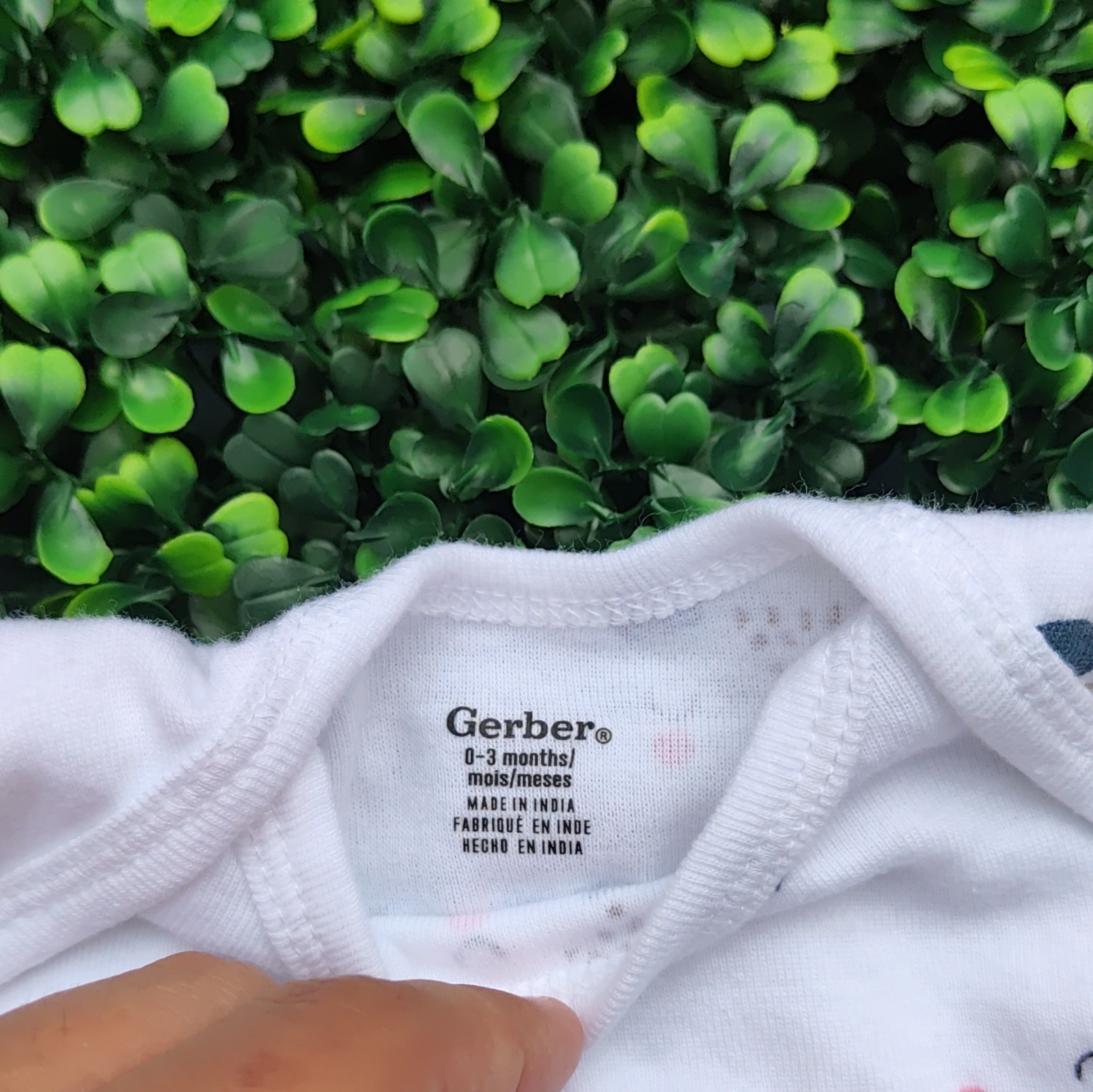 Gerber Unisex 0-3M 3pc Long Sleeve Cotton Onesie Bodysuits Floral Rainbow