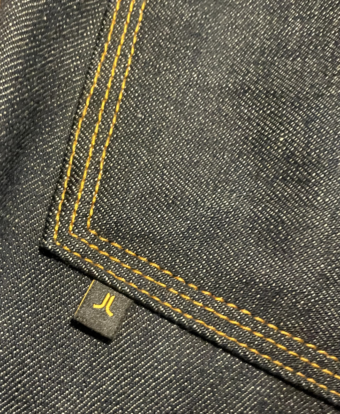 WeSC Esmund Japanese Selvedge Raw Denim 32/32 Mountain Print on inside RARE