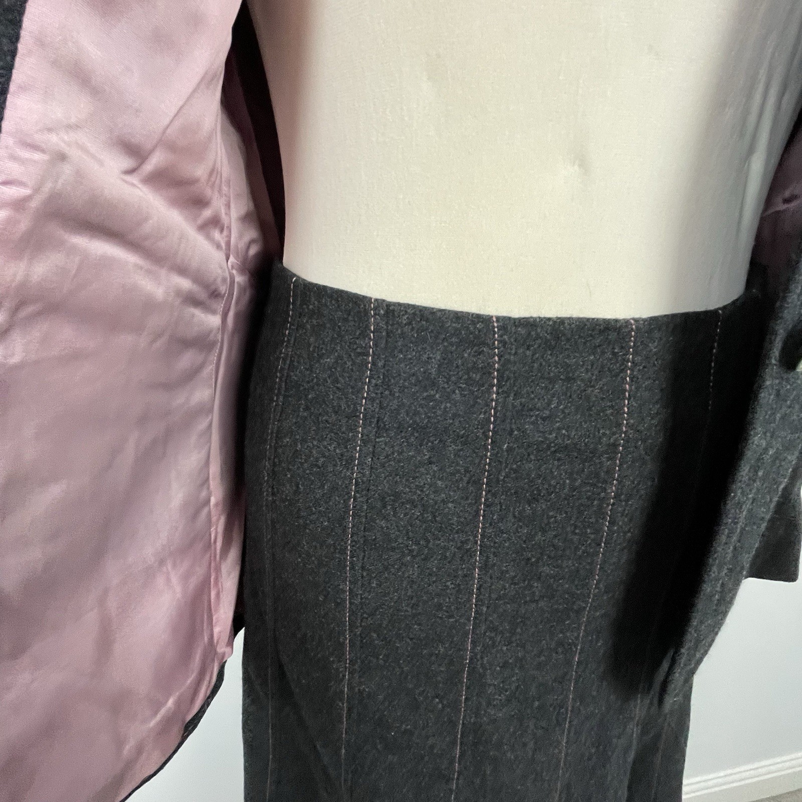 LK Bennett grey wool skirt suit size 8 (check measurements in description)