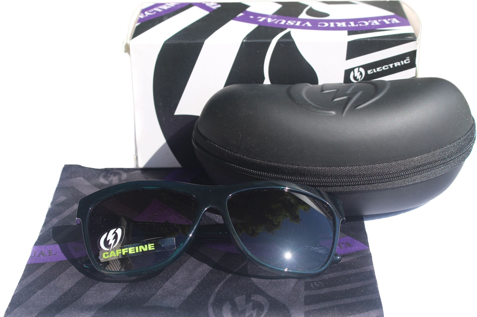 Electric Visual Caffeine Sunglasses Midnight Green/Grey Gradient