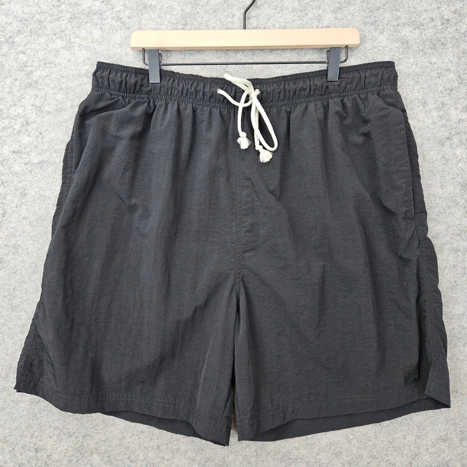Sand N Sun Swim Trunks Men’s Black XL Nylon Mesh Lined Cargo Pocket Board Shorts