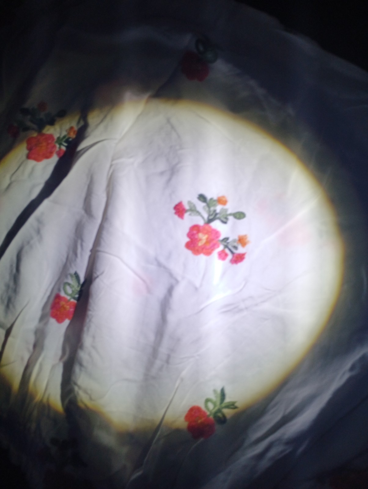 Maurices White Floral Embroidered Ruffle Off-Shoulder Blouse 3/4 Sleeve 2XL
