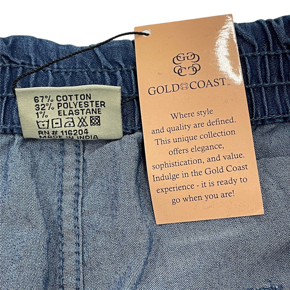 Gold Coast Women’s Denim Palazzo Pants, Medium