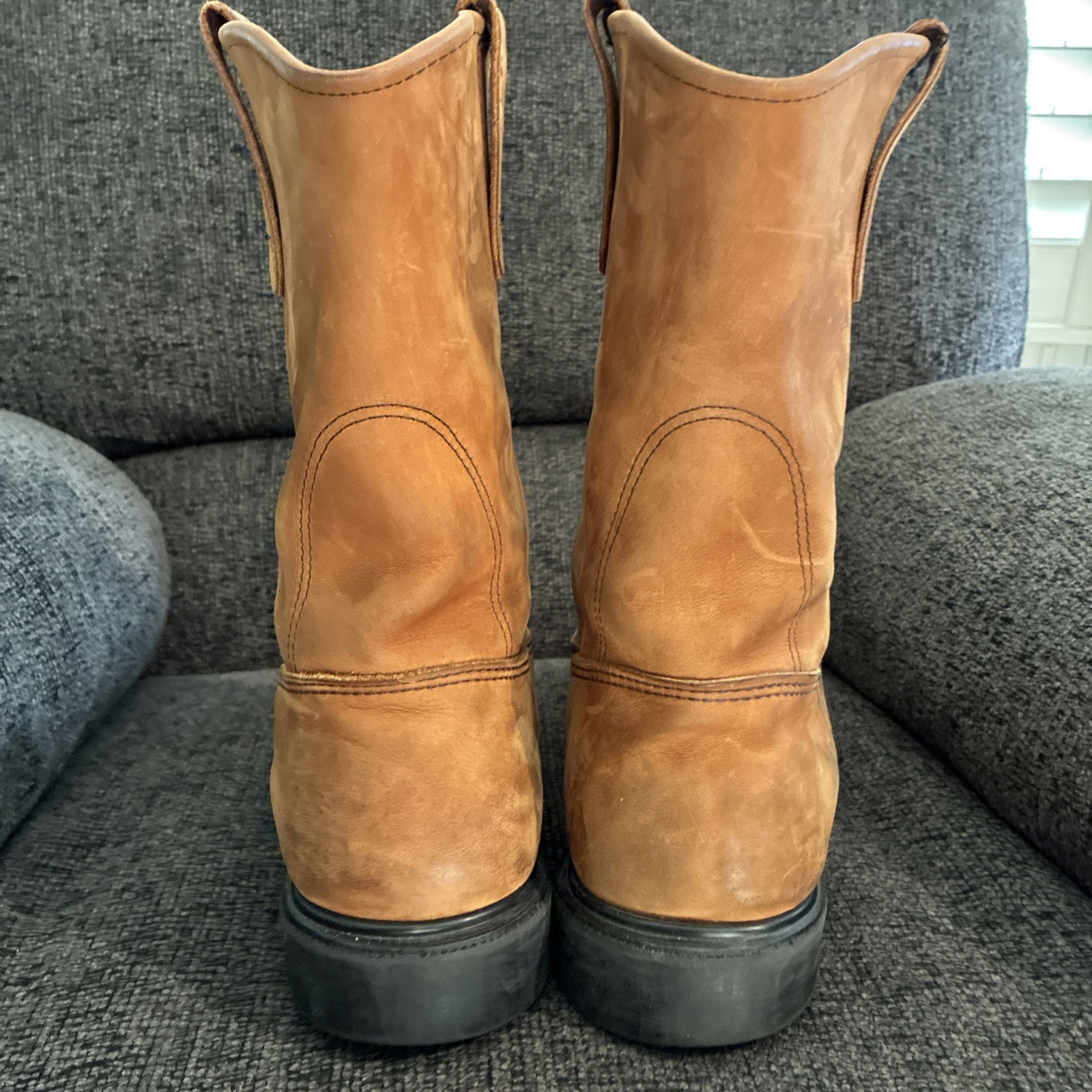 Red Wing Pecos 1105 SuperSole Soft Toe Boots Mens 10 E3 3E Extra Wide Tan Leathe