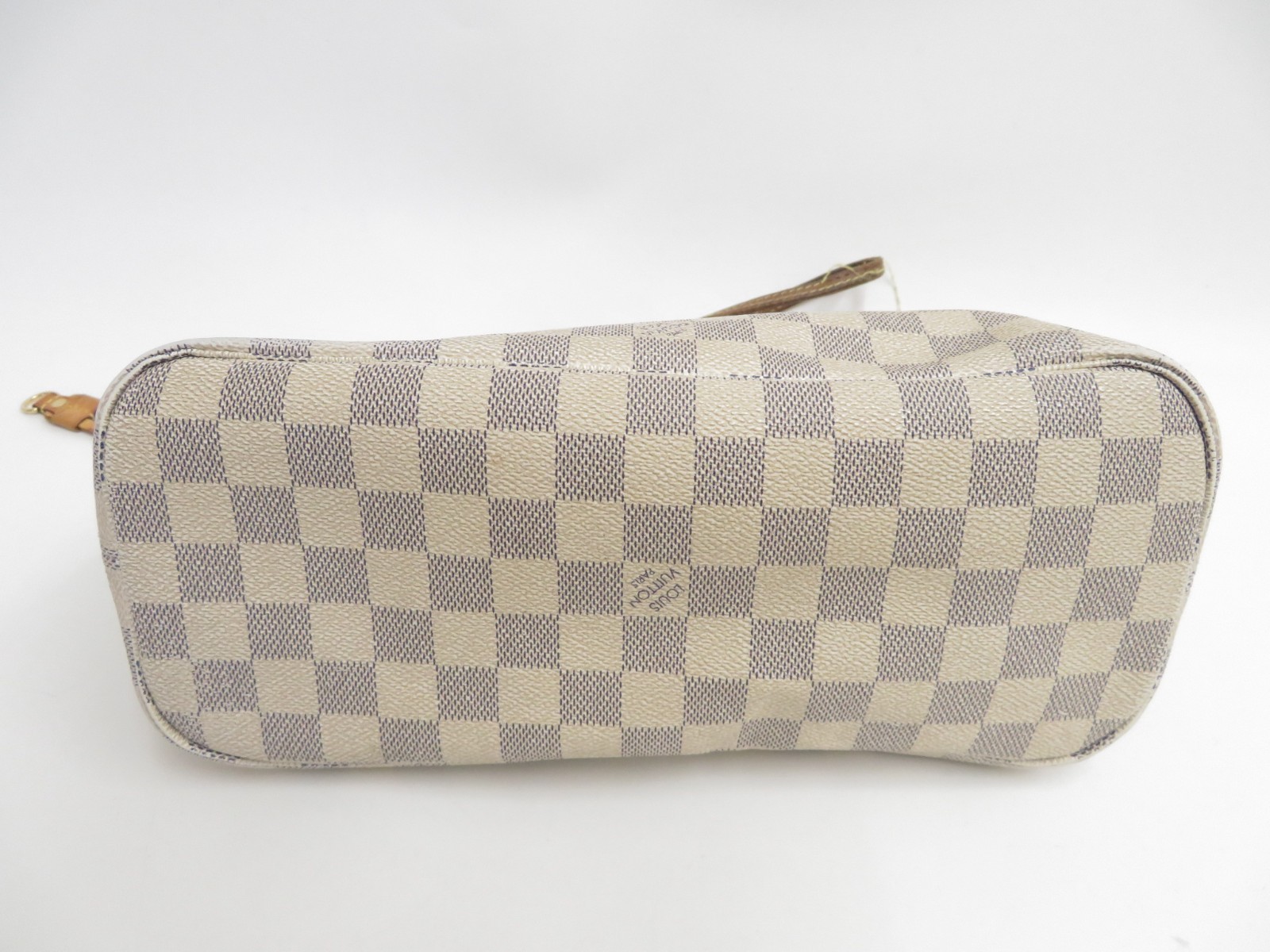 Authentic Louis Vuitton Damier Azur Neverfull PM Tote Bag Handbag F#48189