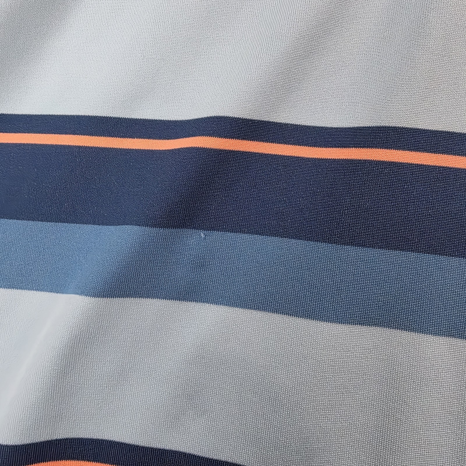 Under Armour Playoff Polo Shirt Mens XL Blue Coral Striped Loose Fit Golf Casual