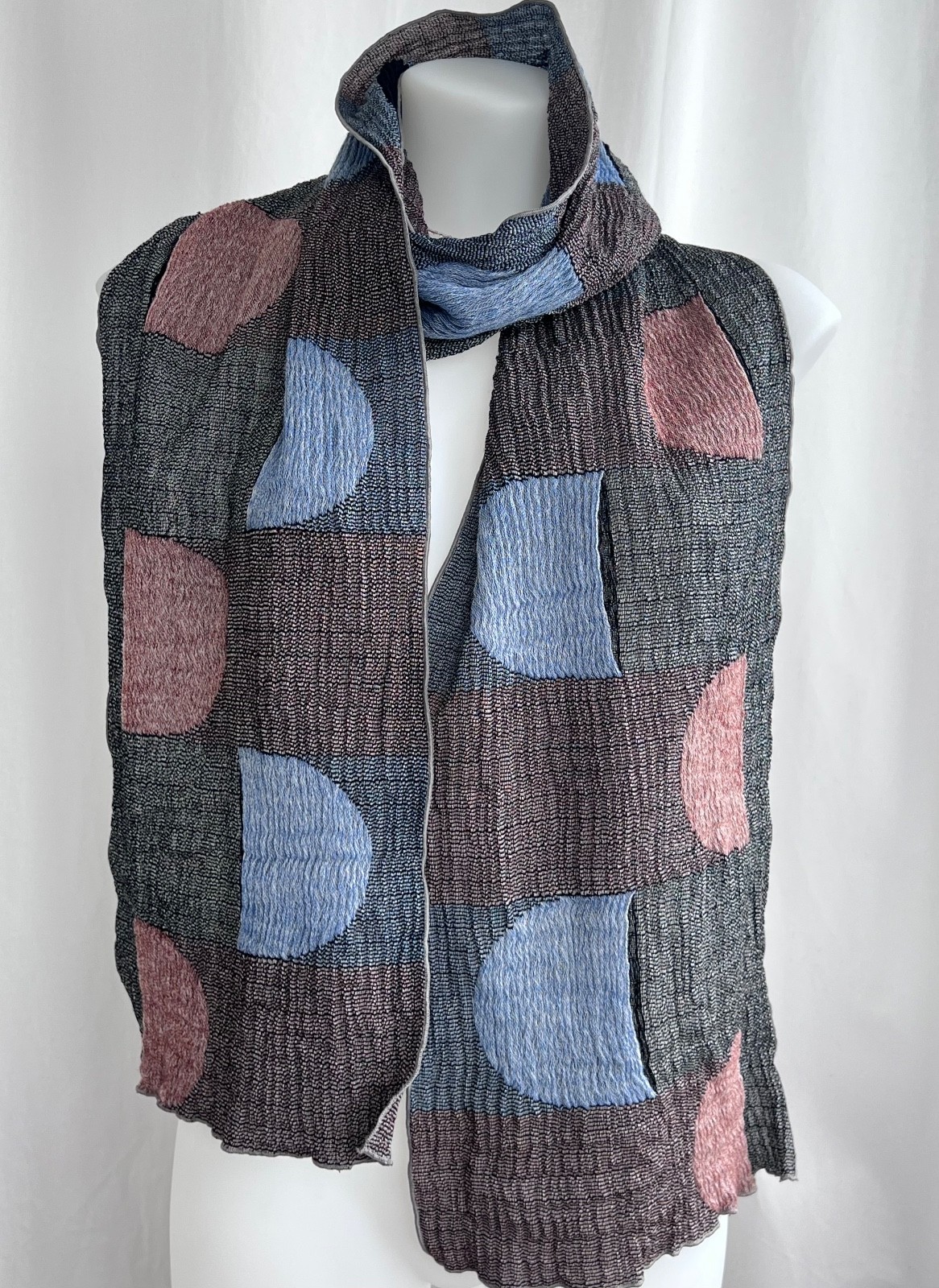 NUNO Reiko Sudo Pocket Crinkle Scarf Made in Japan 200cm