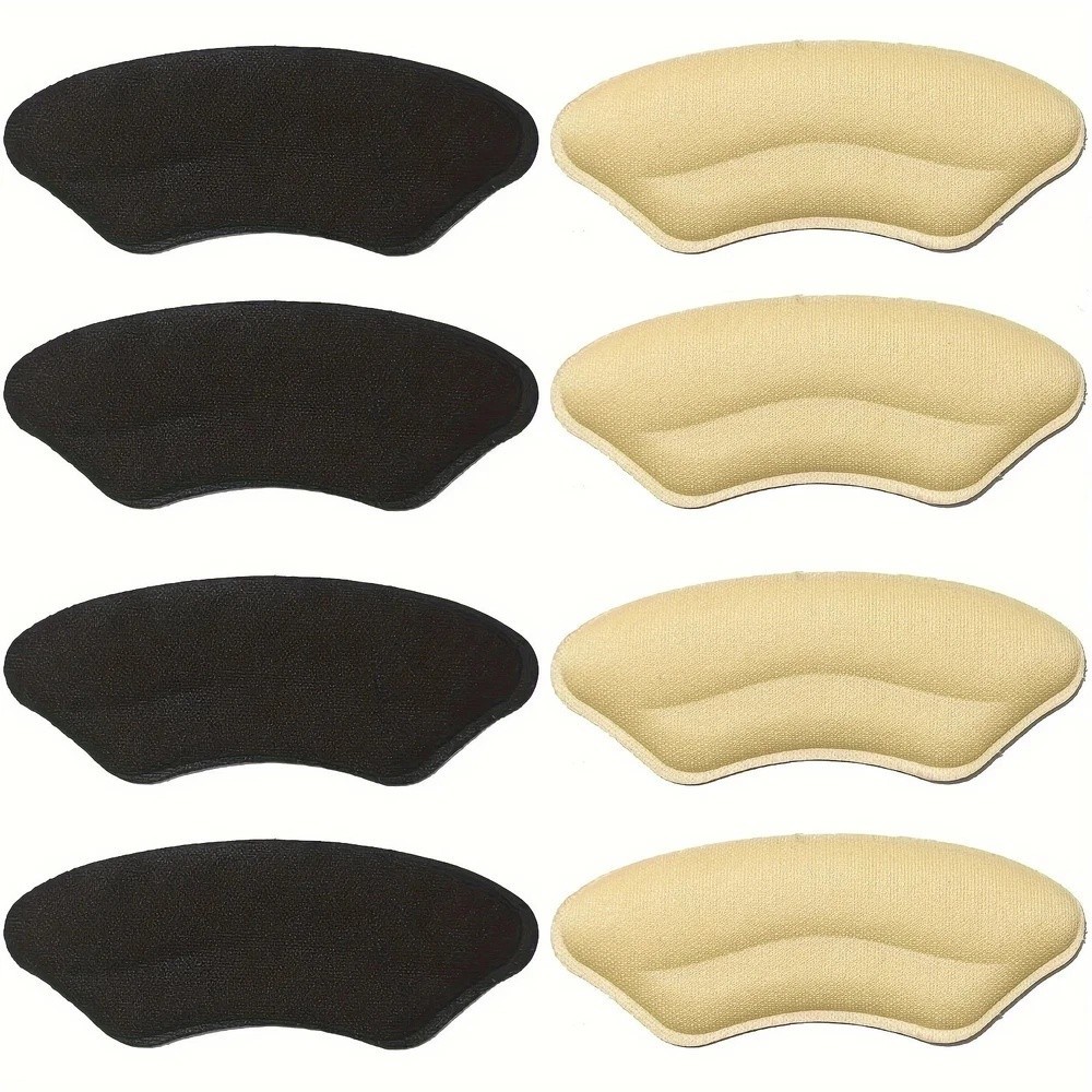 8-Pack Heel Pads for Too Big Shoes Self-Adhesive Heel Protectors Heel Inserts