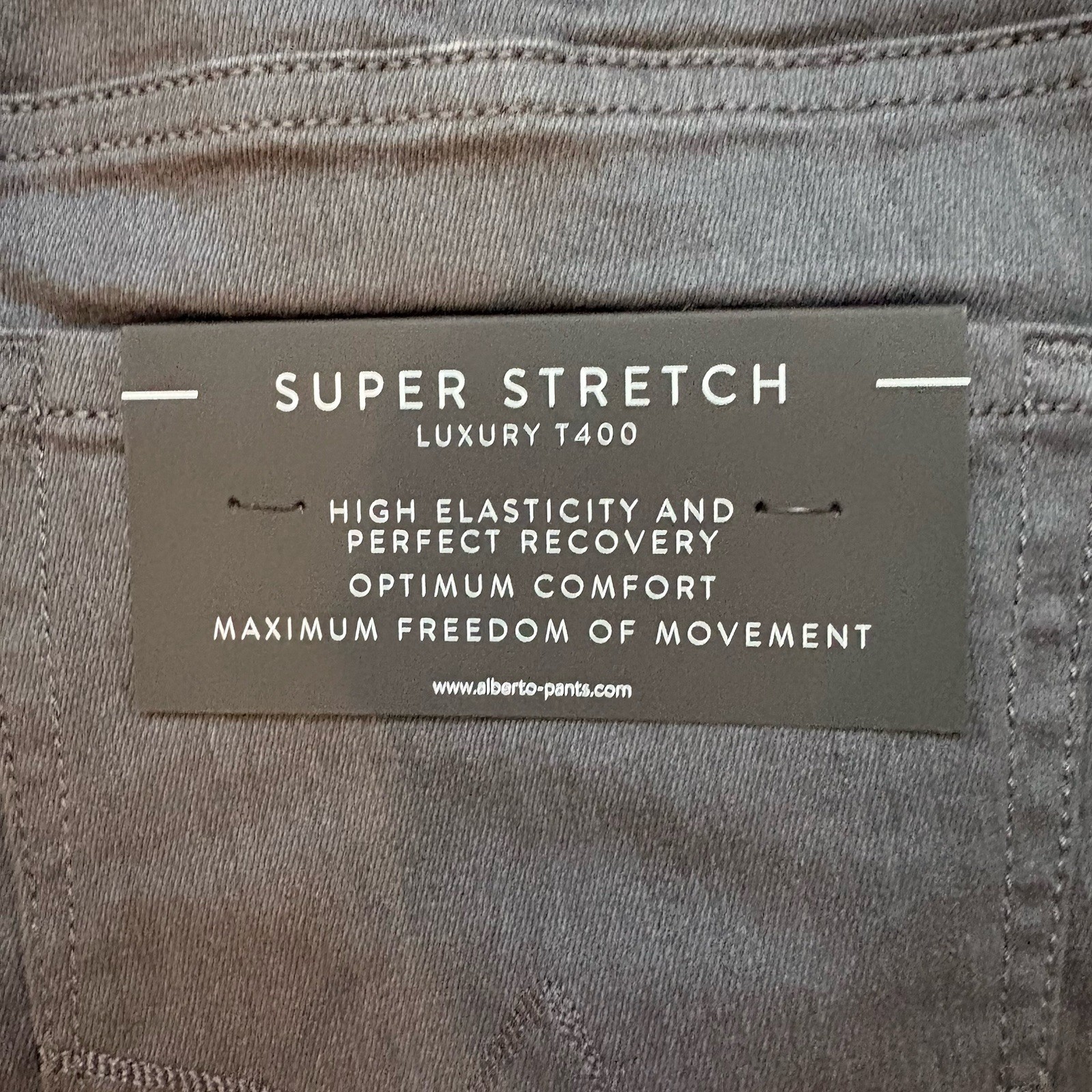 Alberto Pipe Super Stretch Dual FX High Elasticity Regular Fit Stone Sz: W32 L30