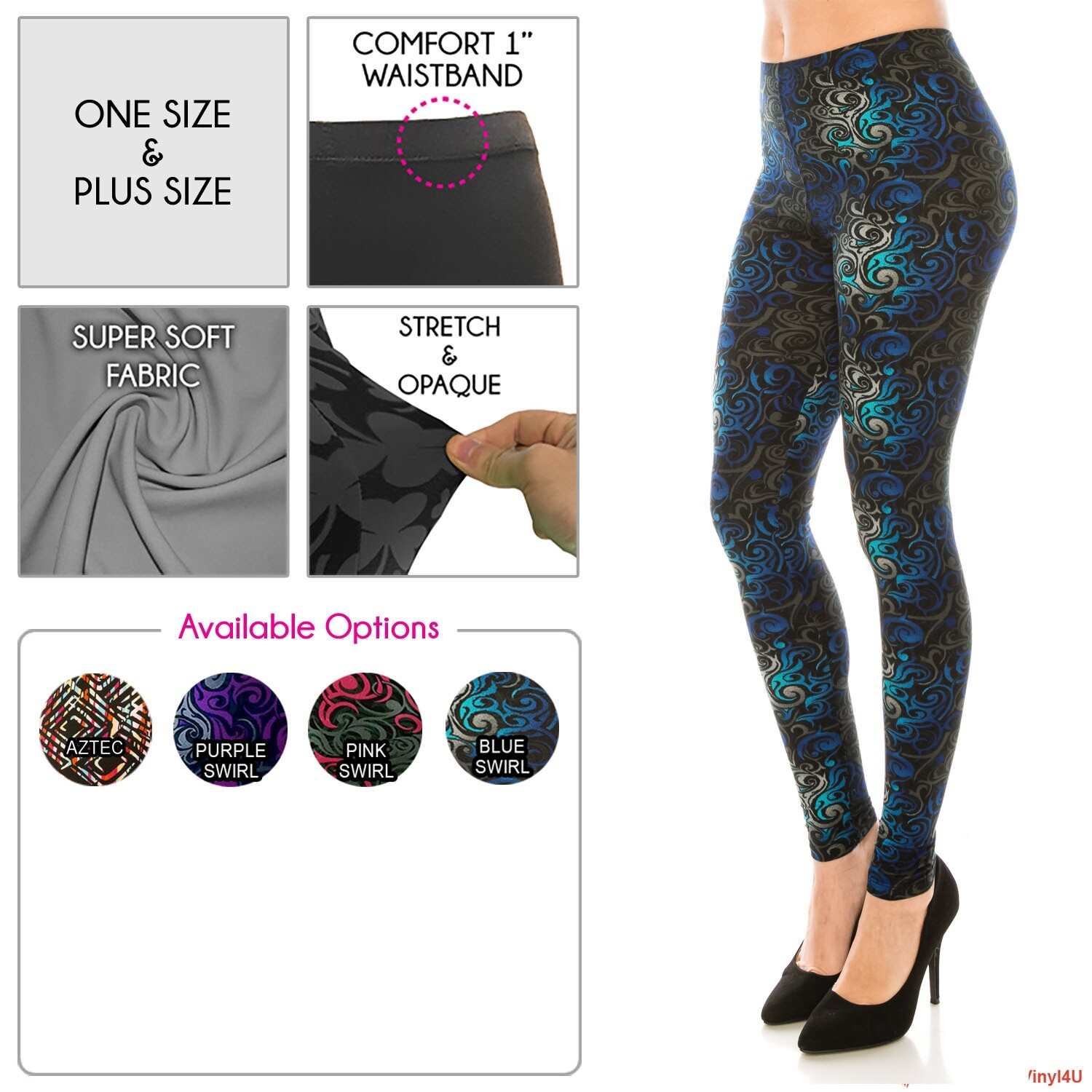 Multi-Color Patterned Leggings for Women *Free Shipping*