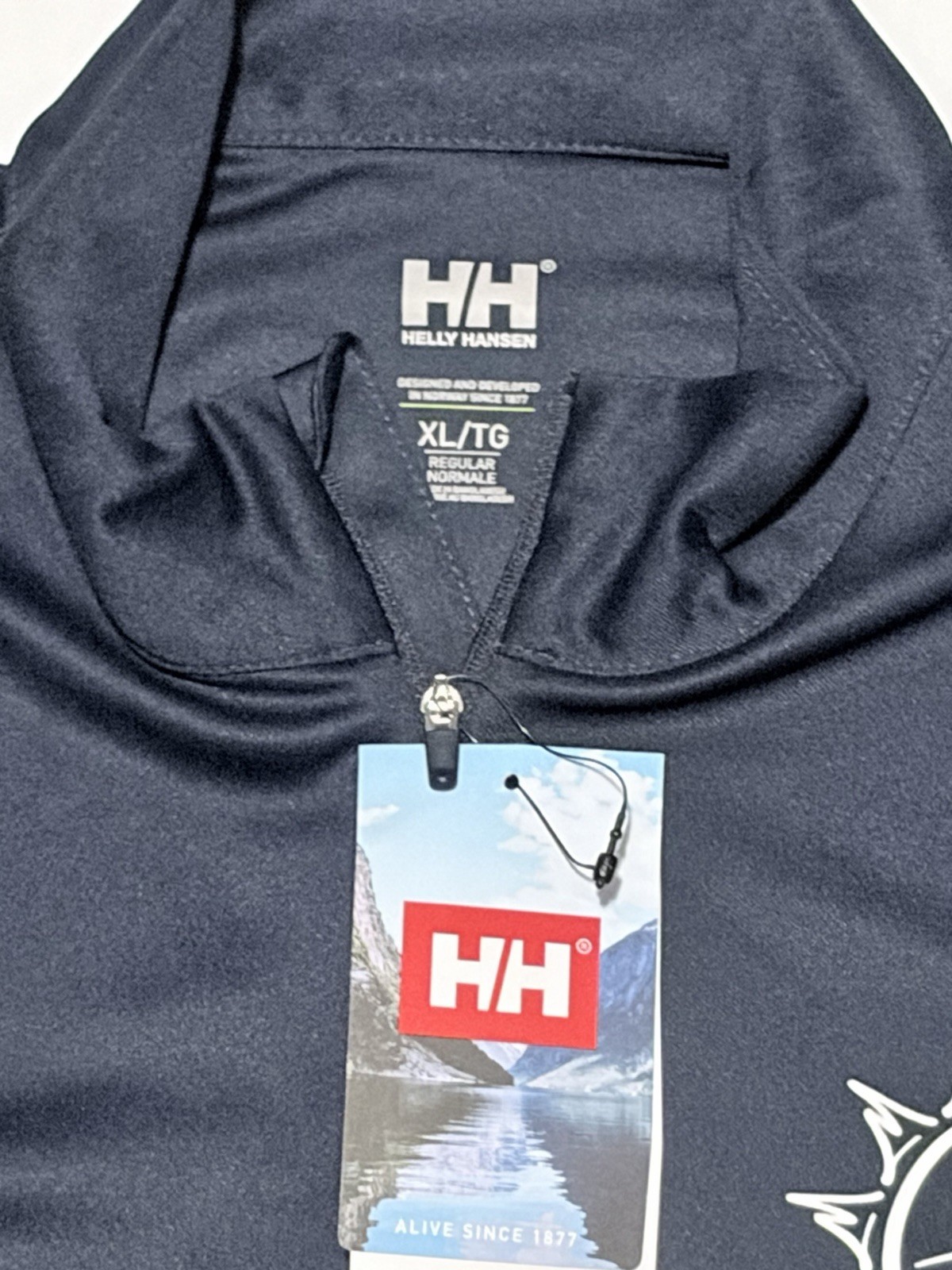 Helly Hansen HH Tech 1/2 Zip Lightweight Pullover Navy Blue Mens Size XL NWT