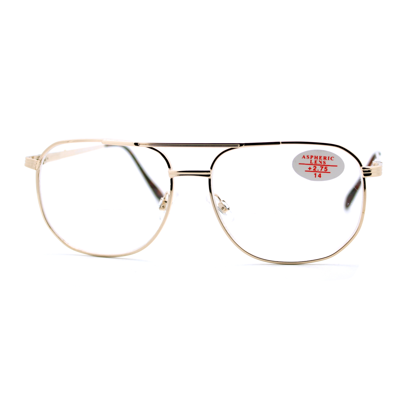 Clear Lens Glasses With Bifocal Reading Lens Vintage Square Spring Hinge