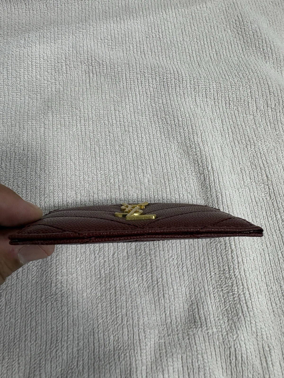 YSL Card holder Burgundy
