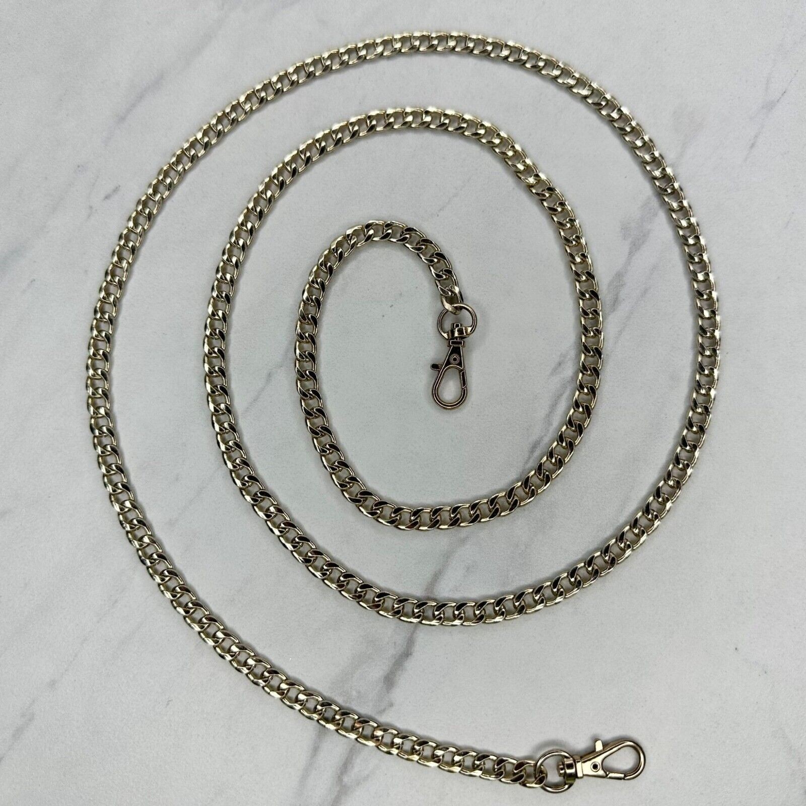 Gold Tone Skinny Chain Link Purse Handbag Replacement Strap 48″ Long